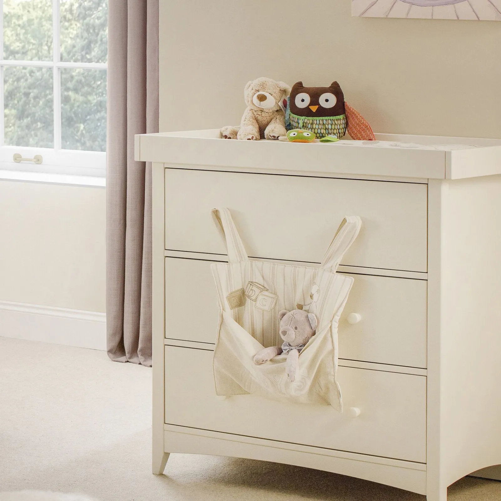 Kinder Little Helper Klassische Wickelkommode aus massivem Kiefernholz im Shaker-Stil | Kommode | Babykommode | Vory
