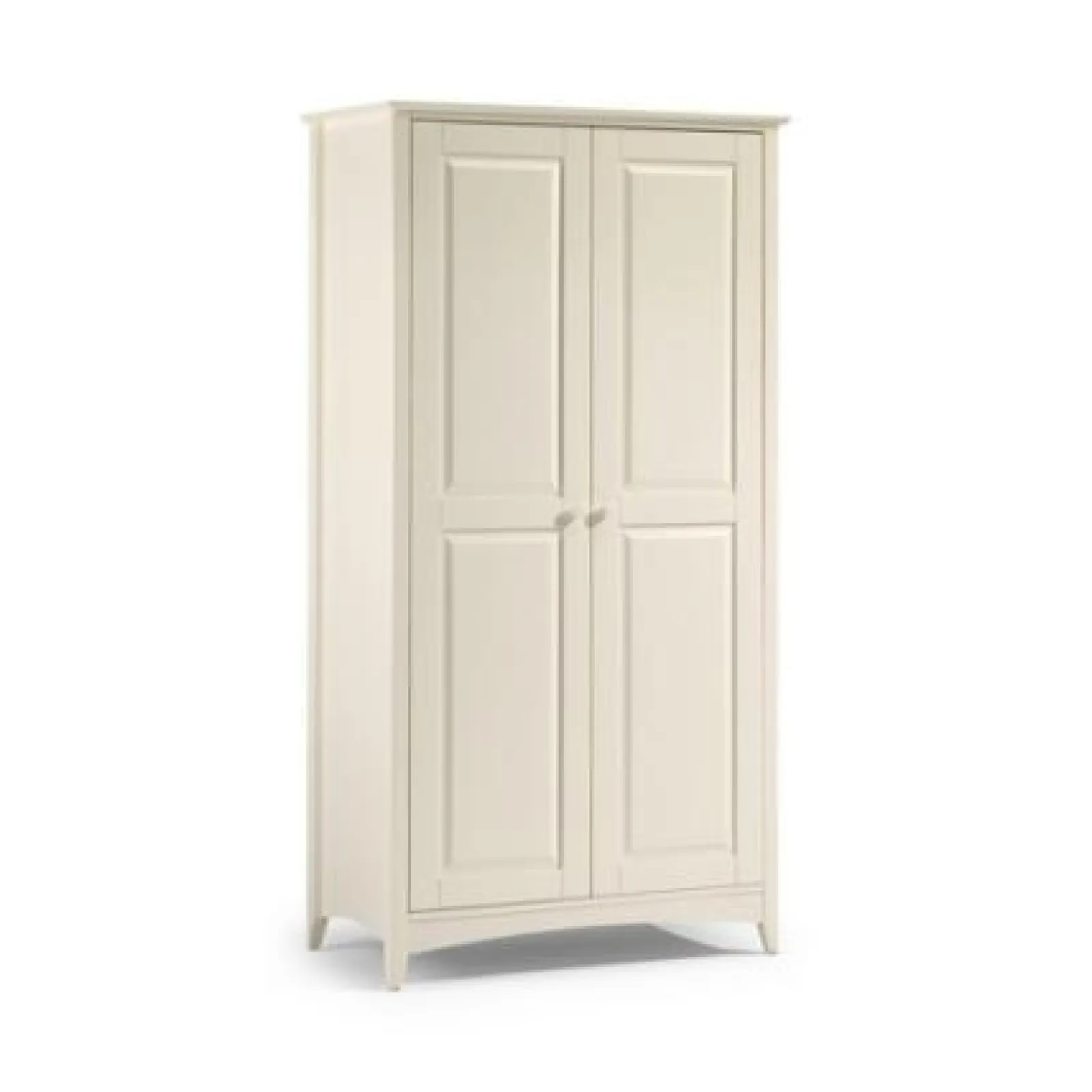 Kinder Little Helper Klassischer Kinderzimmer-Kleiderschrank Im Shaker-Stil Aus Massiver Kiefer Mit 2 Türen | Elfenbeinweiß