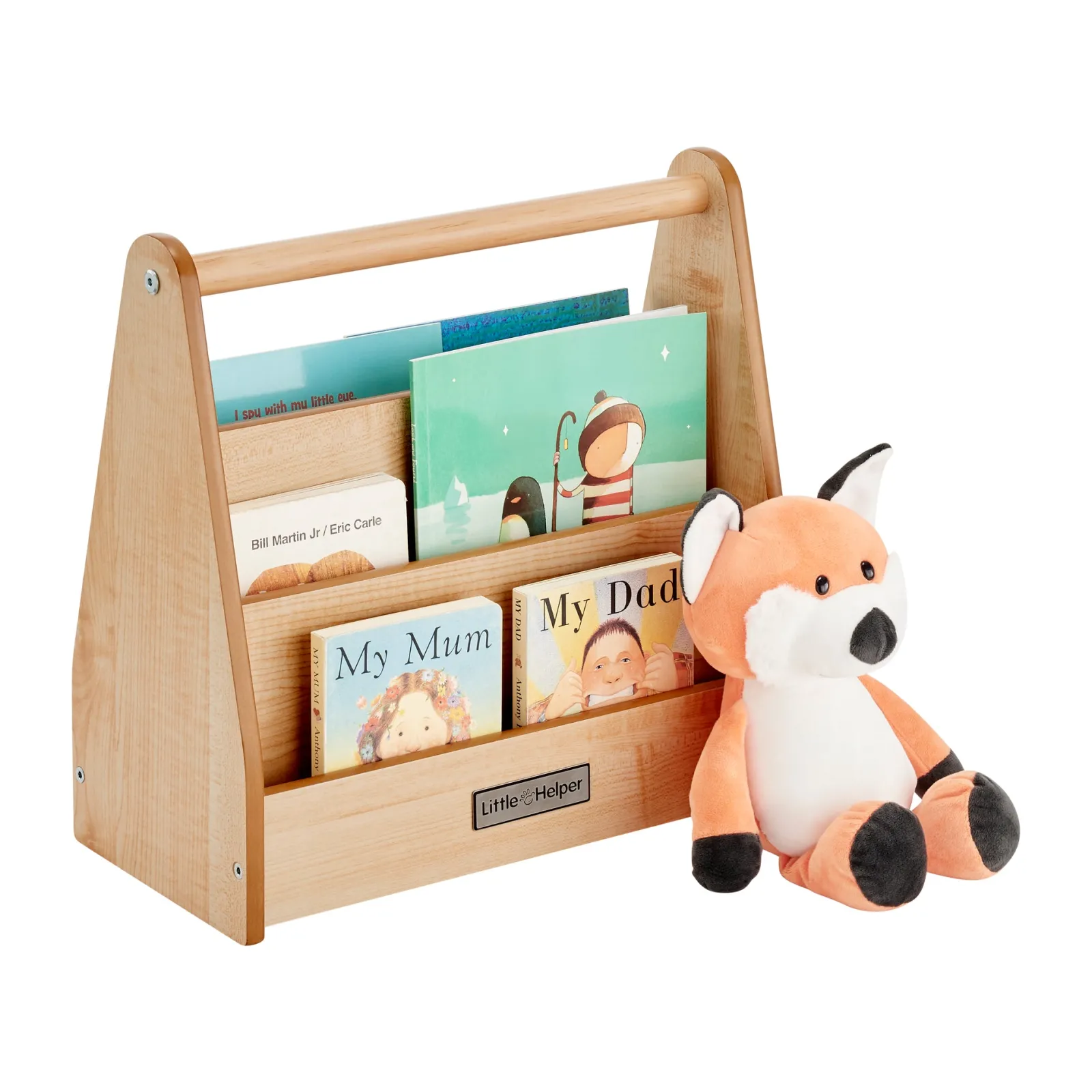 Kinder Little Helper Kleiner Helfer Montessori Kleines Bücherregal | Mini-Bücherregal Für Kinder | Tragbares Bücherregal | Doppelseitig | Bücherregal | Natürlich