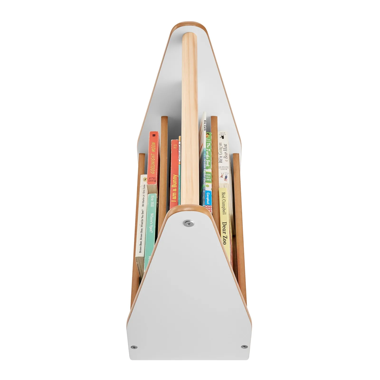 Kinder Little Helper Kleiner Helfer Montessori Kleines Bücherregal | Mini-Bücherregal Für Kinder | Tragbares Bücherregal | Doppelseitig | Bücherregal | Weiß