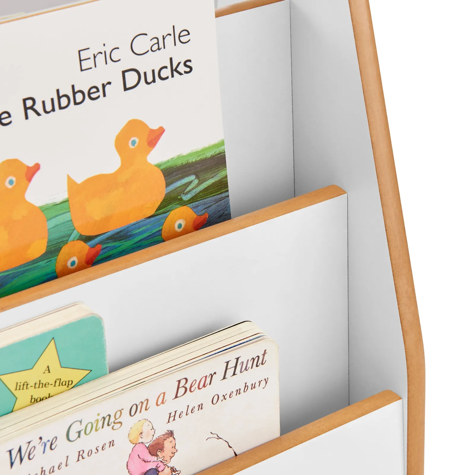 Kinder Little Helper Kleiner Helfer Montessori Kleines Bücherregal | Mini-Bücherregal Für Kinder | Tragbares Bücherregal | Doppelseitig | Bücherregal | Weiß