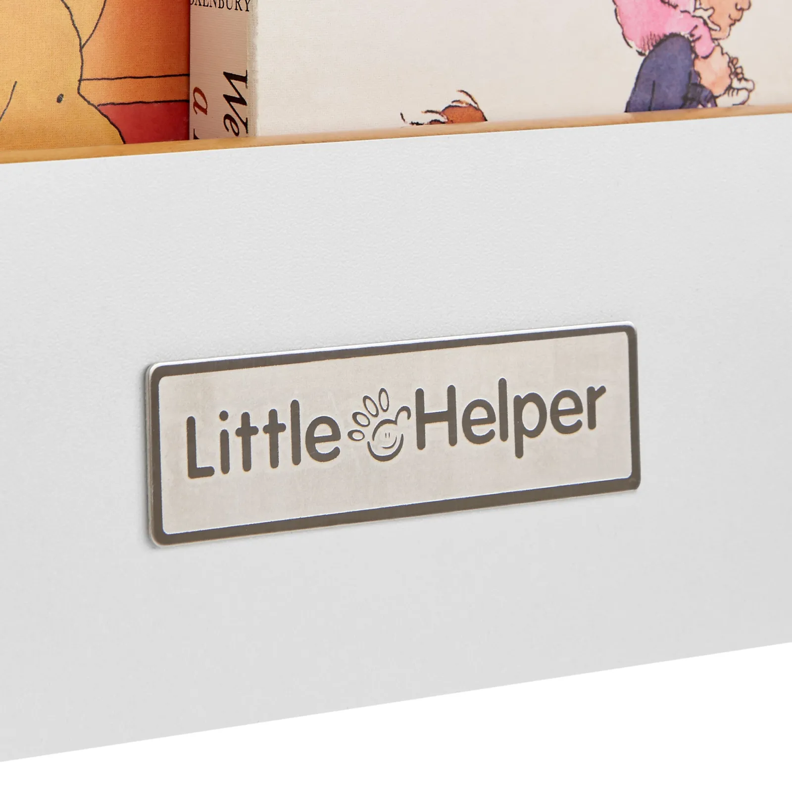 Kinder Little Helper Kleiner Helfer Montessori Kleines Bücherregal | Mini-Bücherregal Für Kinder | Tragbares Bücherregal | Doppelseitig | Bücherregal | Weiß