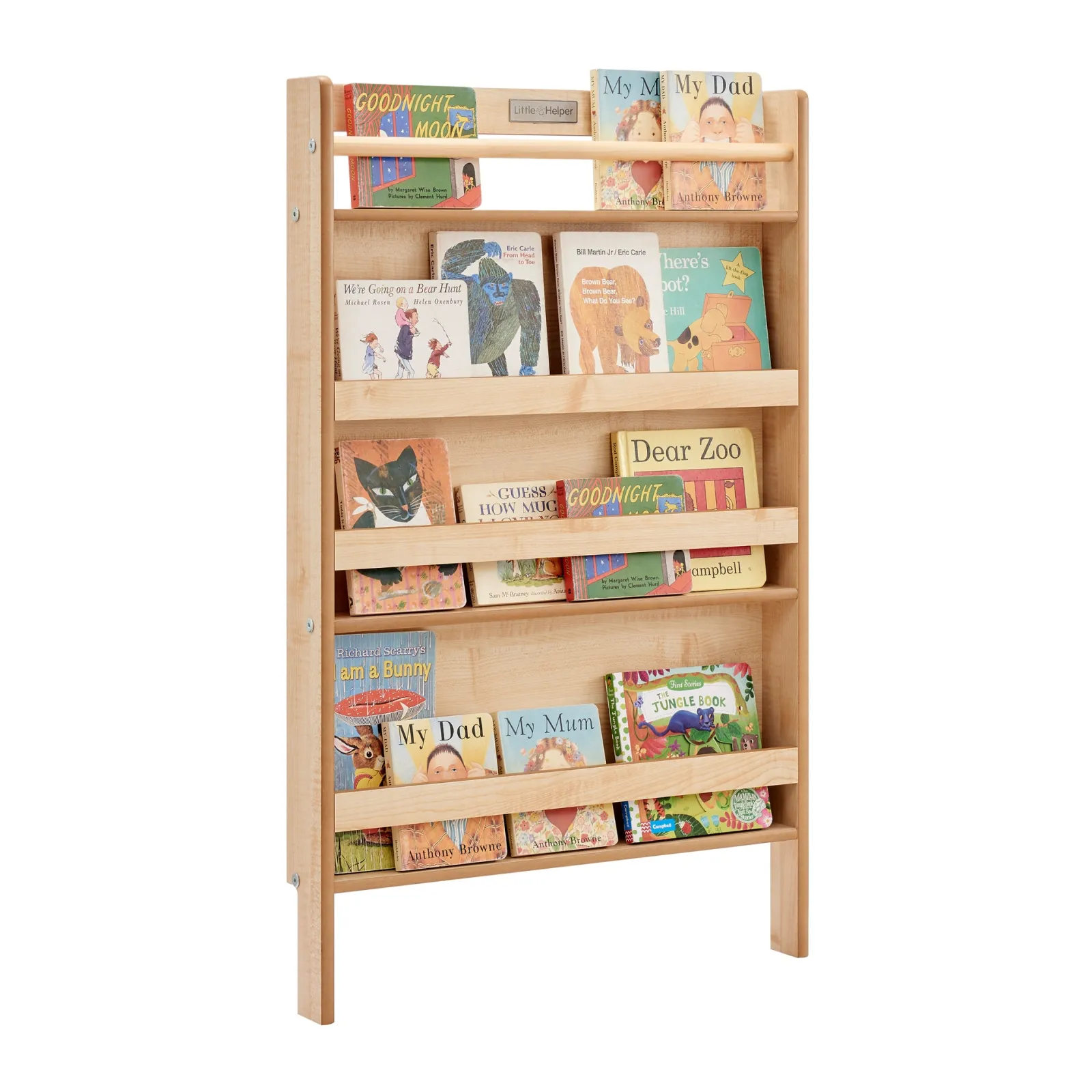 Kinder Little Helper Kleines Helferlein Montessori-Bücherregal zur Wandmontage | Kinderbücherregal | Kinderbücherregal | Naturfinish