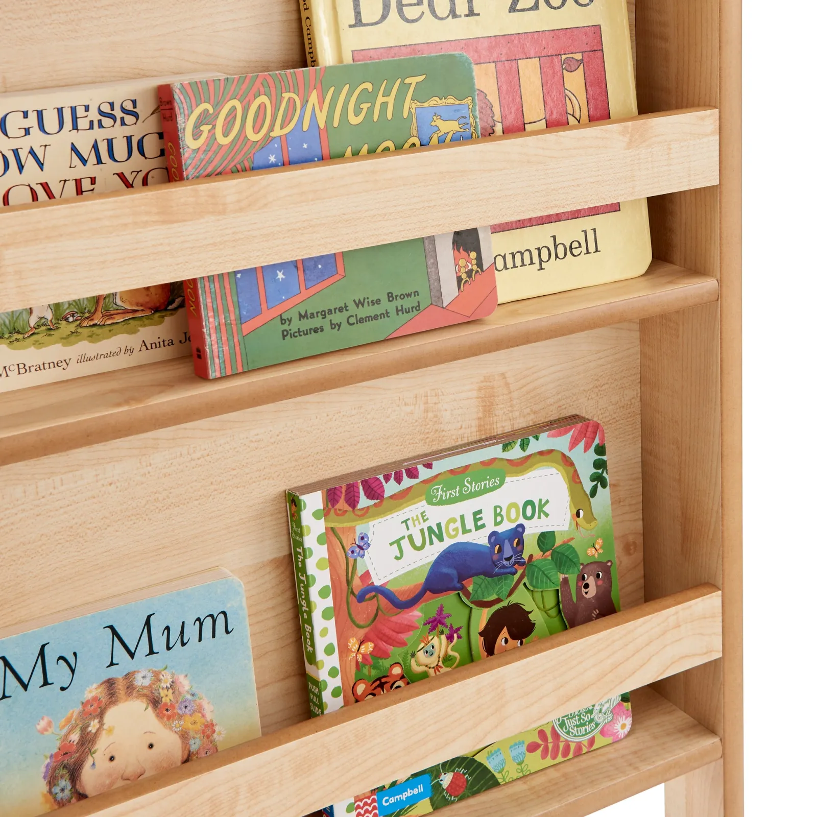 Kinder Little Helper Kleines Helferlein Montessori-Bücherregal zur Wandmontage | Kinderbücherregal | Kinderbücherregal | Naturfinish