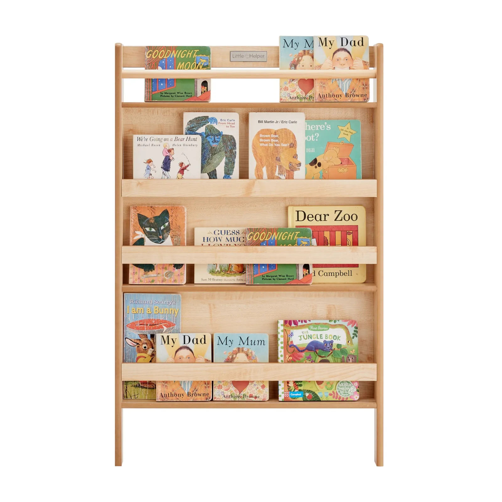 Kinder Little Helper Kleines Helferlein Montessori-Bücherregal zur Wandmontage | Kinderbücherregal | Kinderbücherregal | Naturfinish