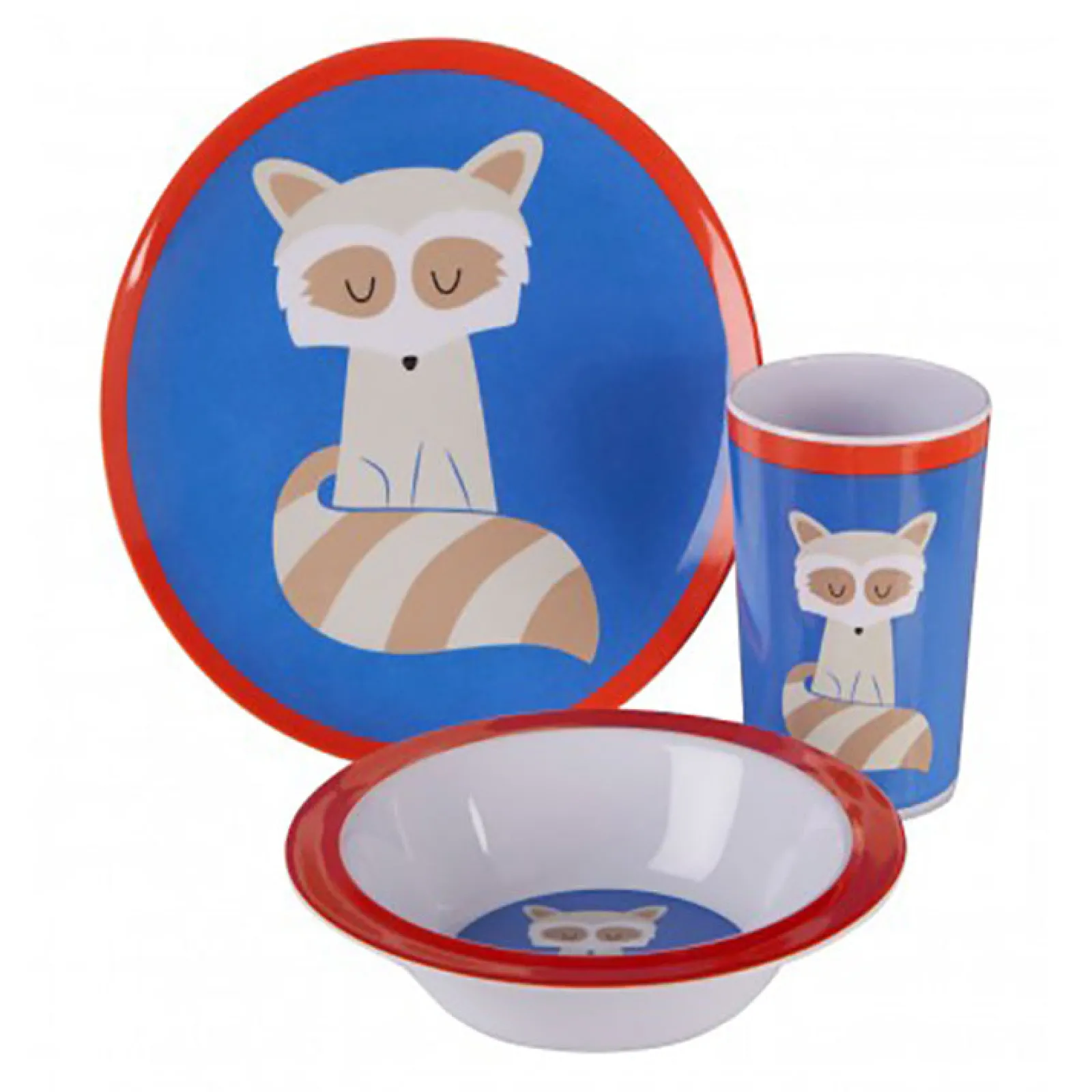 Little Helper Kratzfestes Essset Für Babys Und Kleinkinder | Babygeführte Entwöhnung | 3-Teiliges Kinder-Schüssel- Und Tellerset | Ralph Racoon