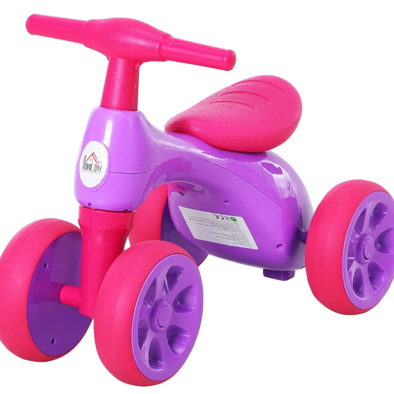 Kinder Little Helper Laufrad für Kinder mit 4 Rädern und Sound | Laufrad | Aufbewahrung | Rosa/Lila | 18–36Monate