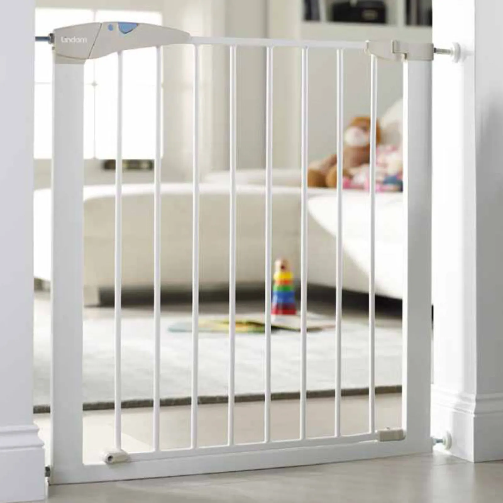 Kinder Little Helper Lindam Sure Shut Axis Tor | Babyschutzgitter | weißes Treppenschutzgitter (75-82cm)