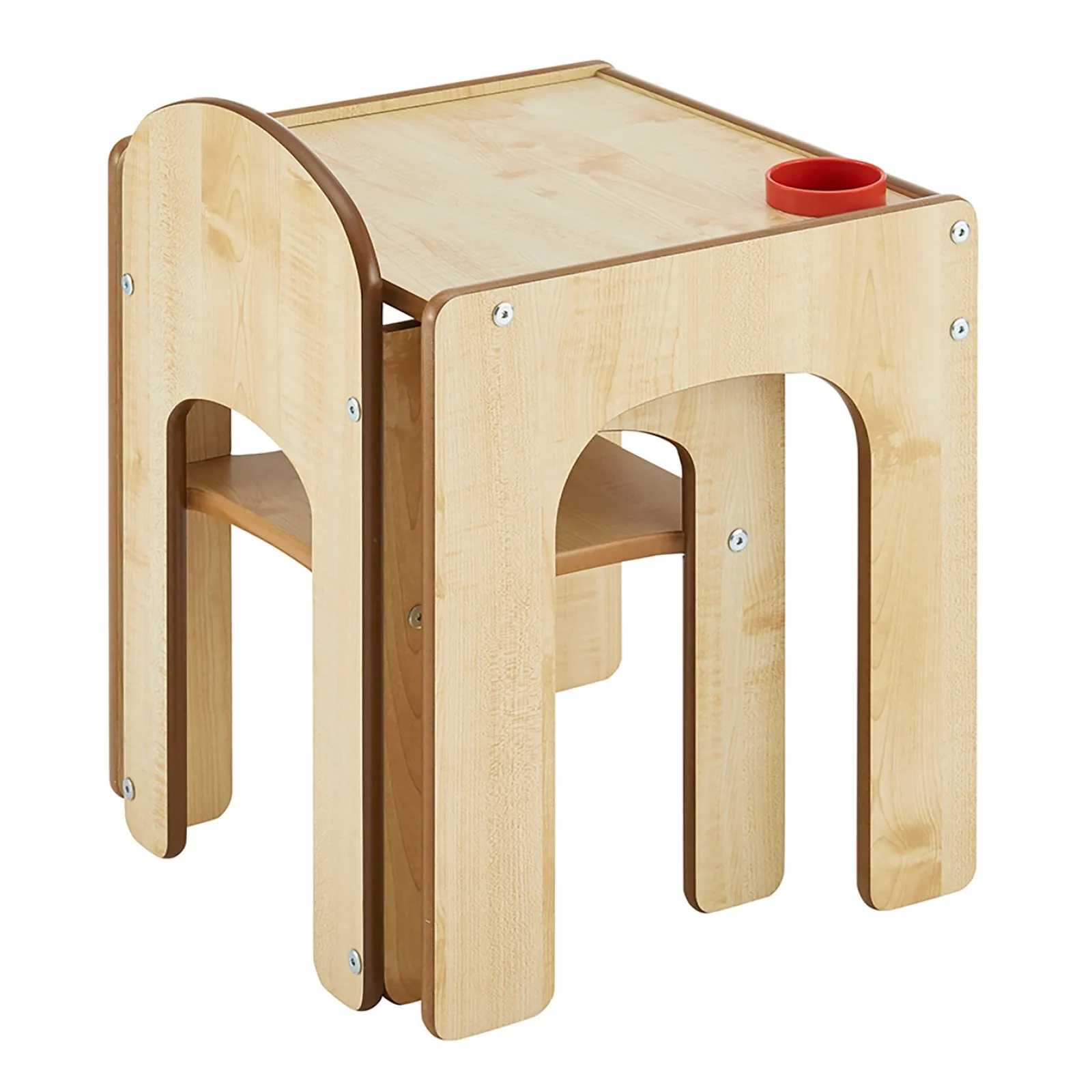 Kinder Little Helper Holztisch und Stuhl für Kleinkinder für Kunst, Handwerk und Essen | Natürliches Finish