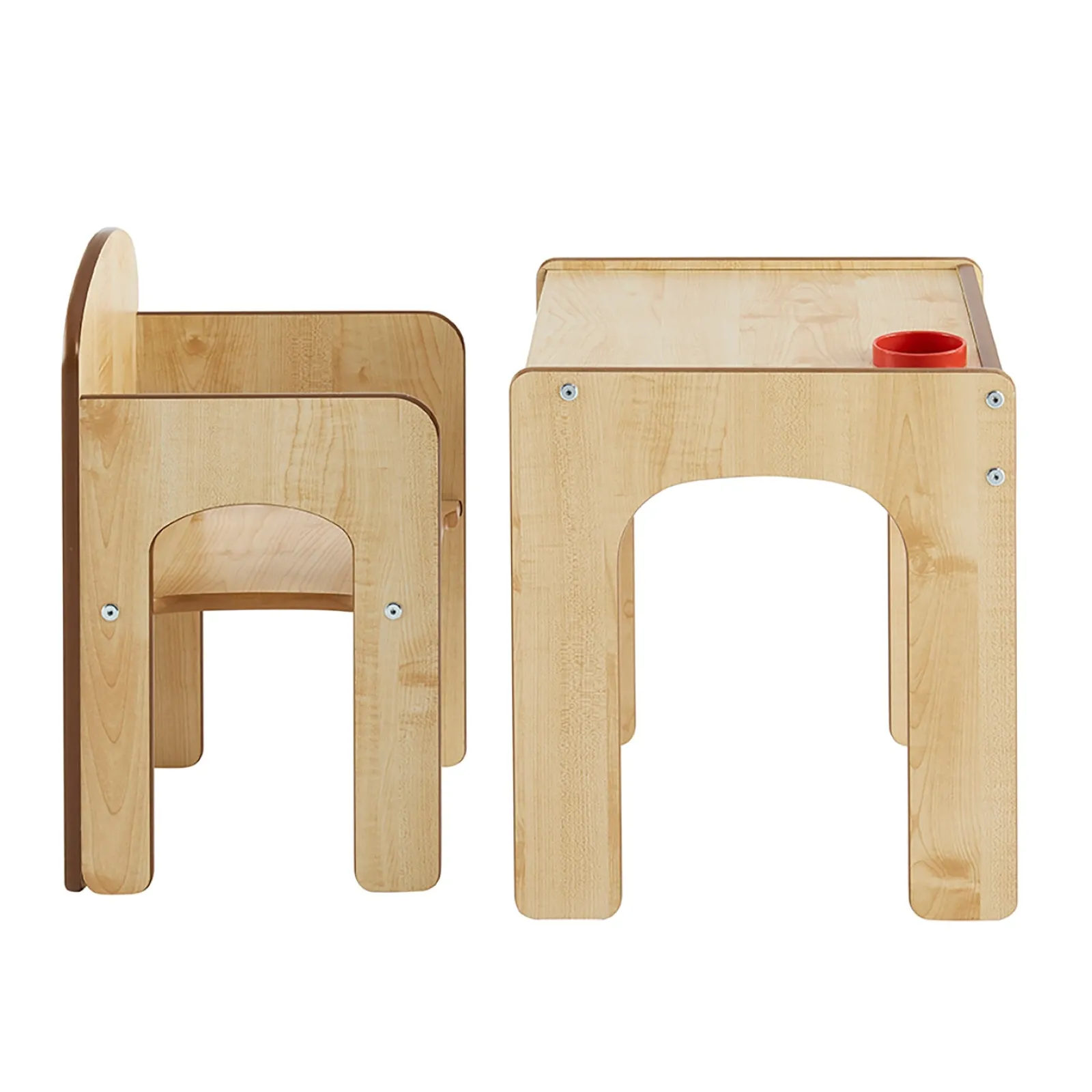 Kinder Little Helper Holztisch und Stuhl für Kleinkinder für Kunst, Handwerk und Essen | Natürliches Finish