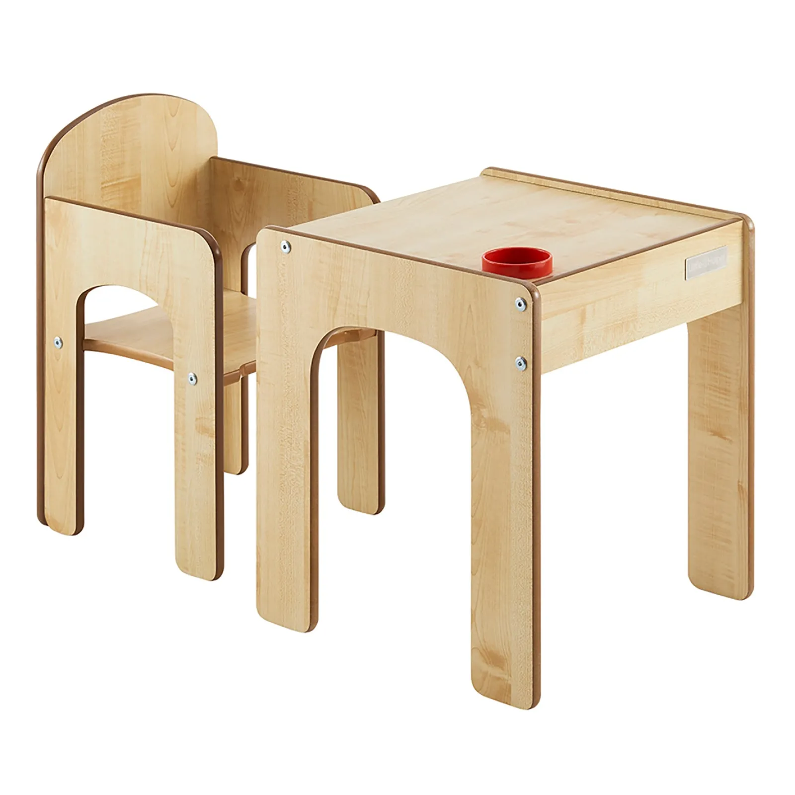Kinder Little Helper Holztisch und Stuhl für Kleinkinder für Kunst, Handwerk und Essen | Natürliches Finish