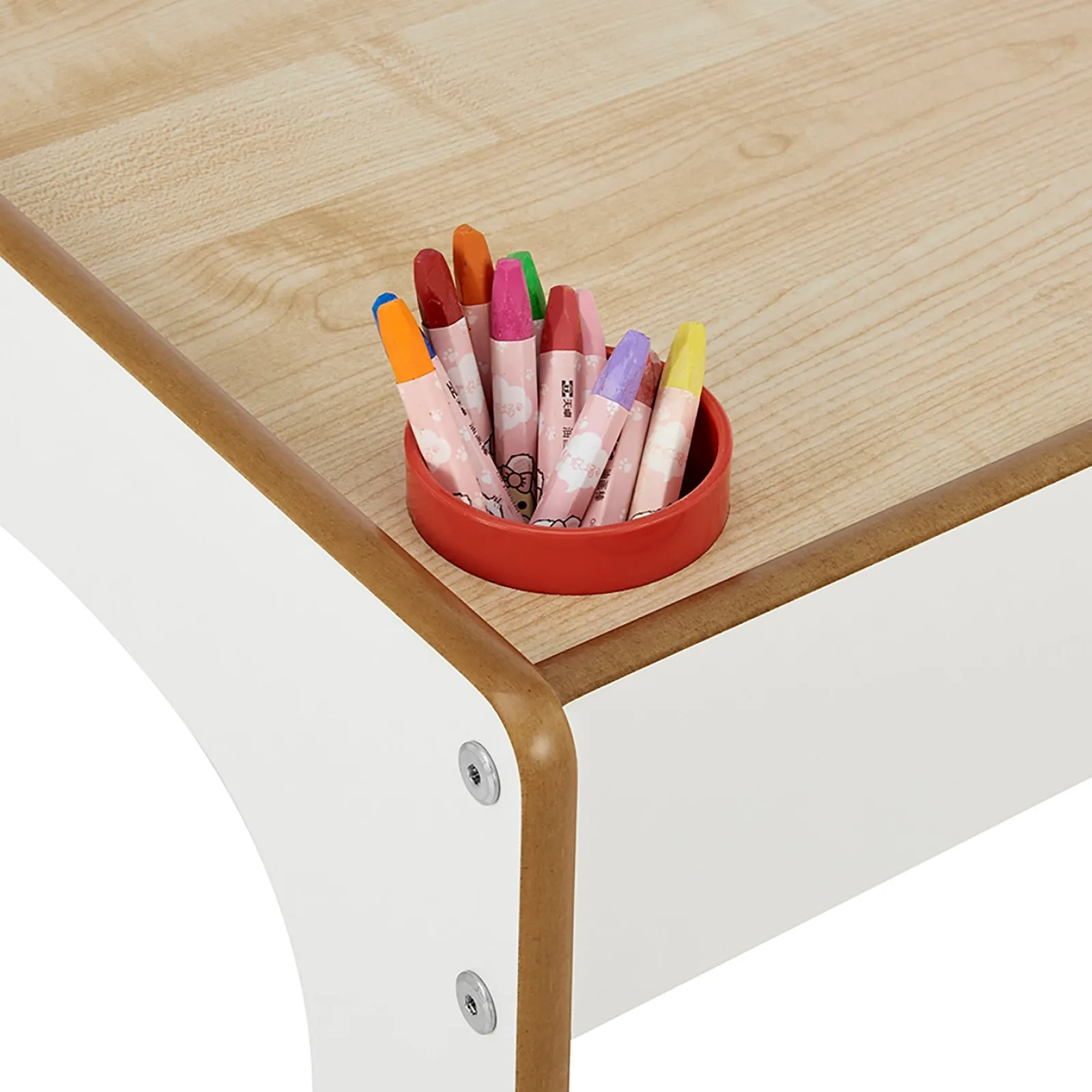 Kinder Little Helper Holztisch und Stuhl für Kleinkinder für Kunst, Handwerk und Essen | Weiß