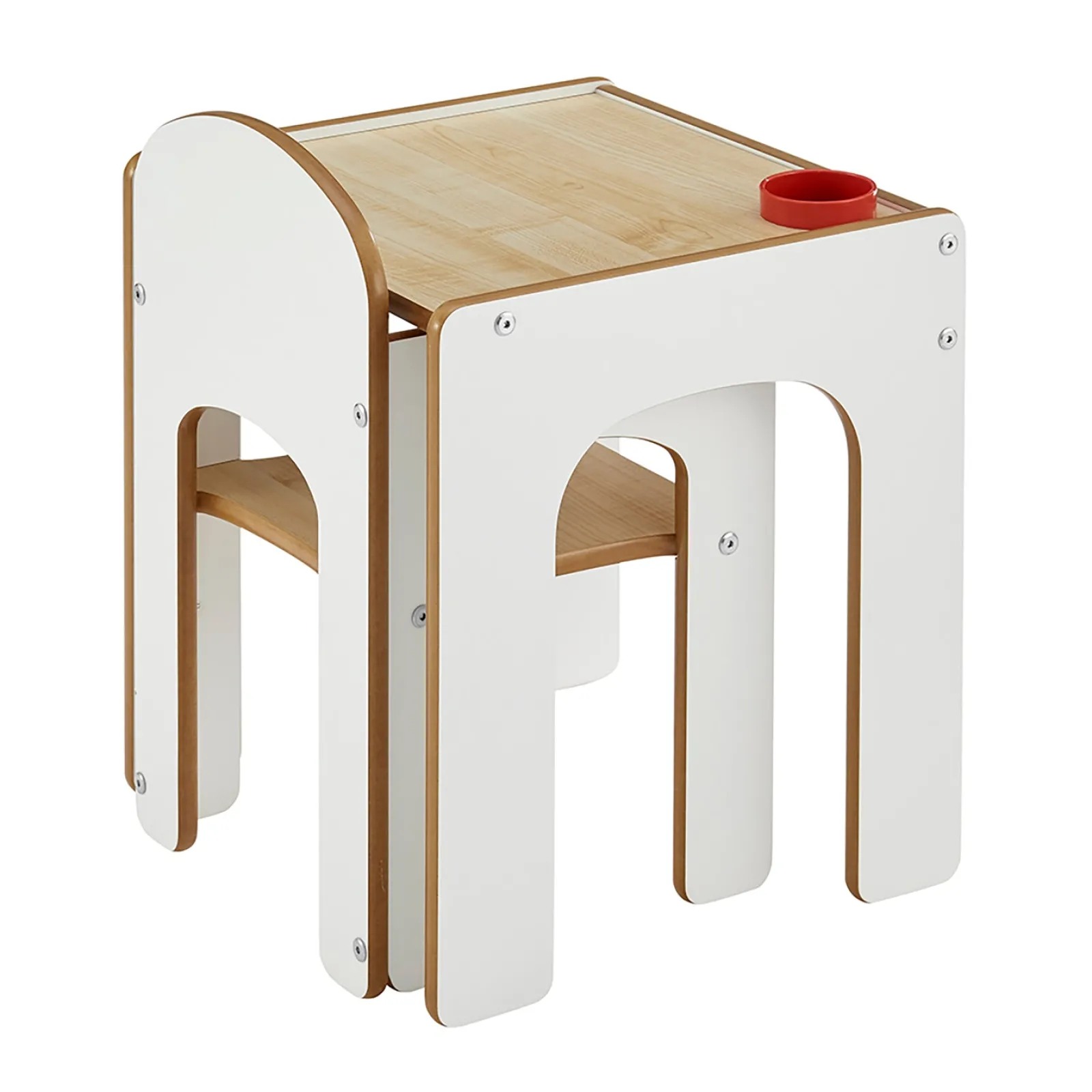 Kinder Little Helper Holztisch und Stuhl für Kleinkinder für Kunst, Handwerk und Essen | Weiß
