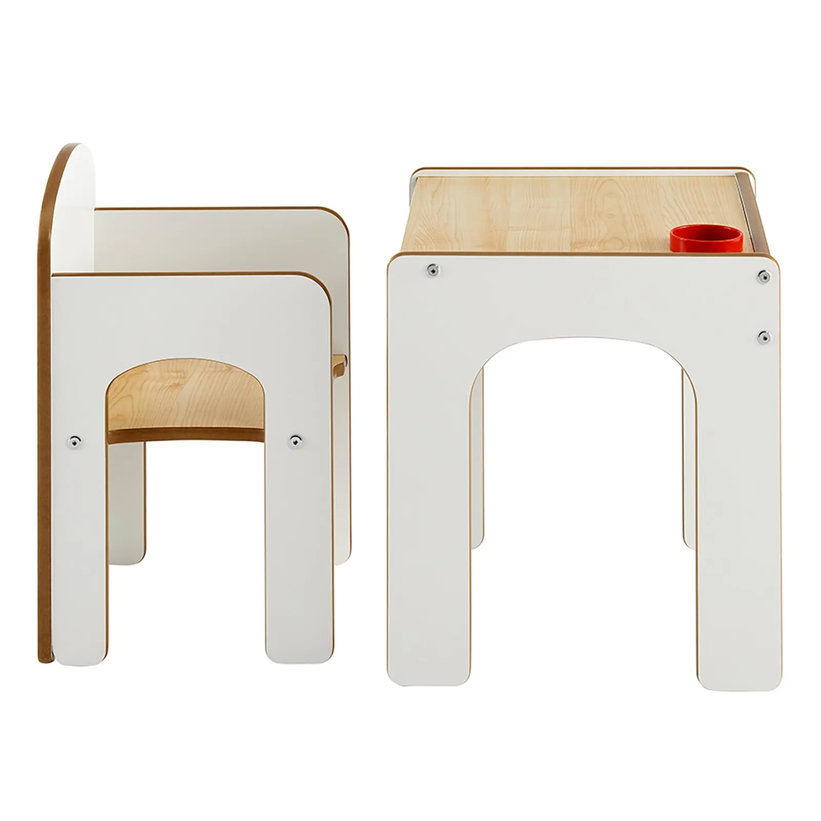 Kinder Little Helper Holztisch und Stuhl für Kleinkinder für Kunst, Handwerk und Essen | Weiß