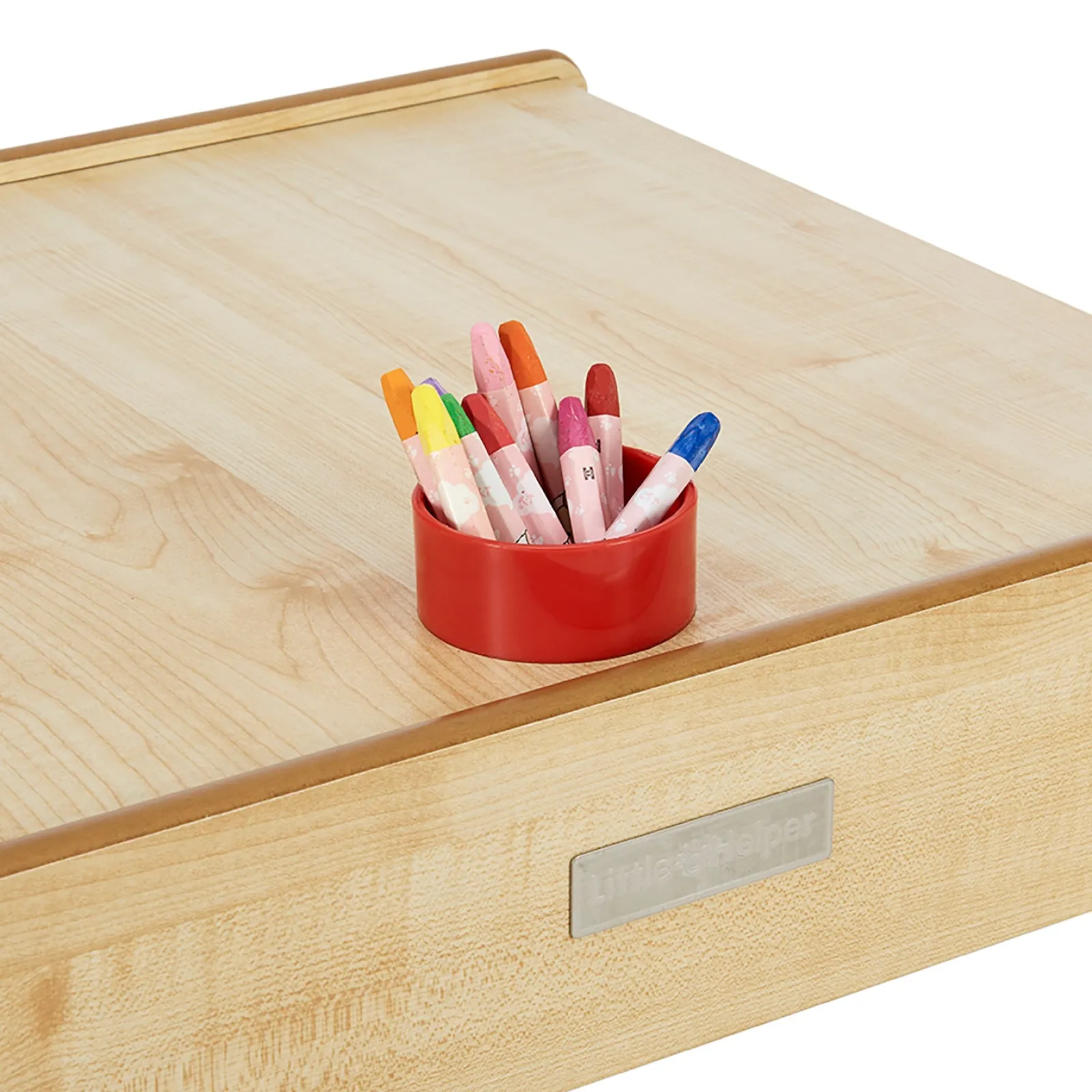 Kinder Little Helper Montessori Holz FunStation Duo Kindertisch und Stühle Set für 2 | Natürlich