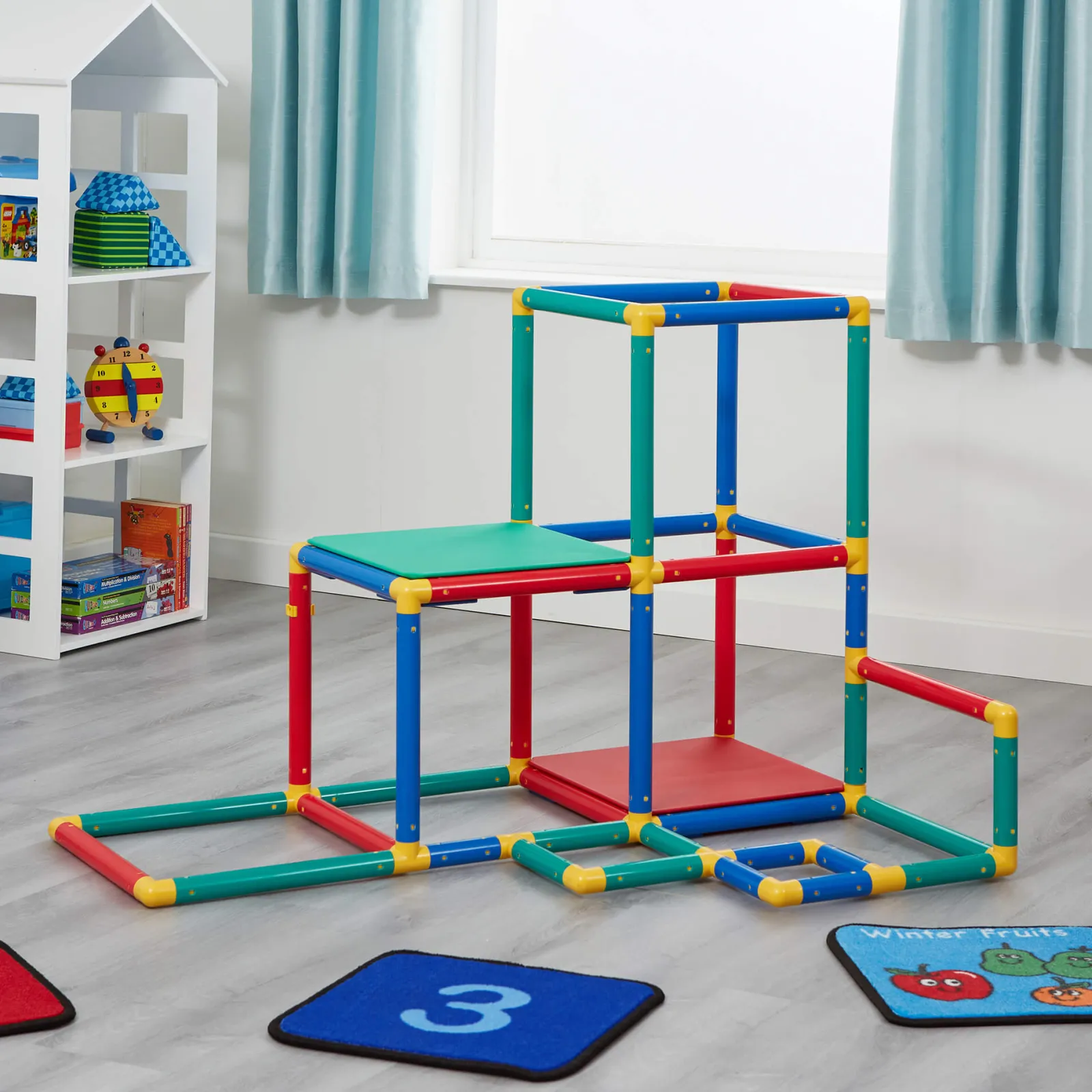 Kinder Little Helper Mehrzweck-Klettergerät 10-in-1 Montessori für Kinder mit Rutsche | Tisch- und Stuhlset | 12m+