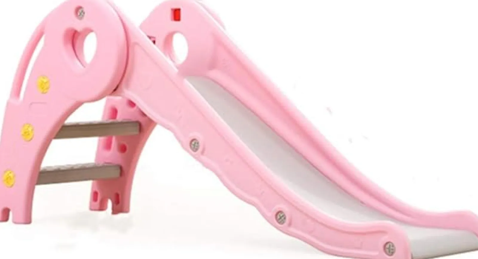 Kinder Little Helper Meine erste Faltrutsche | Hartplastikmaterial | Extra breite Sicherheitsbasis | Rosa oder Grün | 12m+
