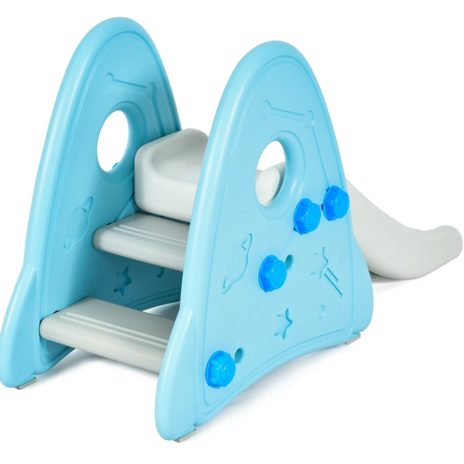 Kinder Little Helper Meine erste Folie | Gartenkletterrutschen-Set für drinnen und draußen | Rosa oder Blau | 6m+