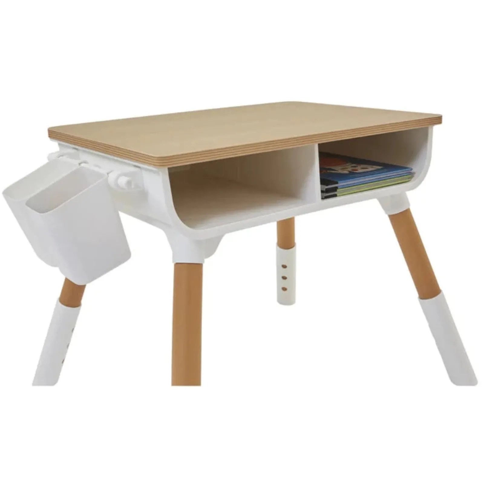 Kinder Little Helper Mitwachsender, höhenverstellbarer Montessori-Kindertisch und -stuhl im skandinavischen Design | Natur | 2–8 Jahre