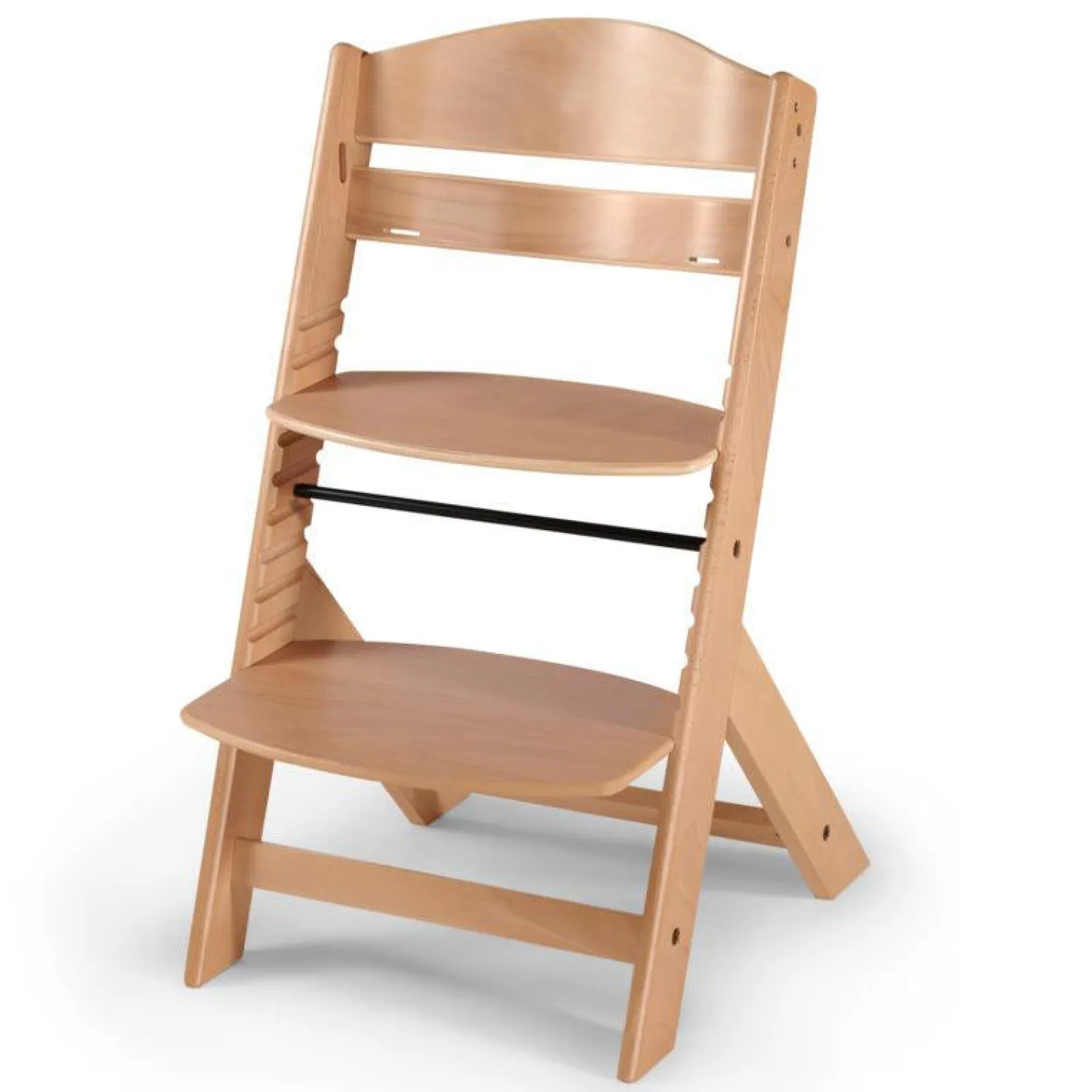 Little Helper Moderner, mitwachsender Hochstuhl aus Öko-Holz mit Tablett | Höhenverstellbar | Schreibtischstuhl | Natur | 6Monate – 10Jahre