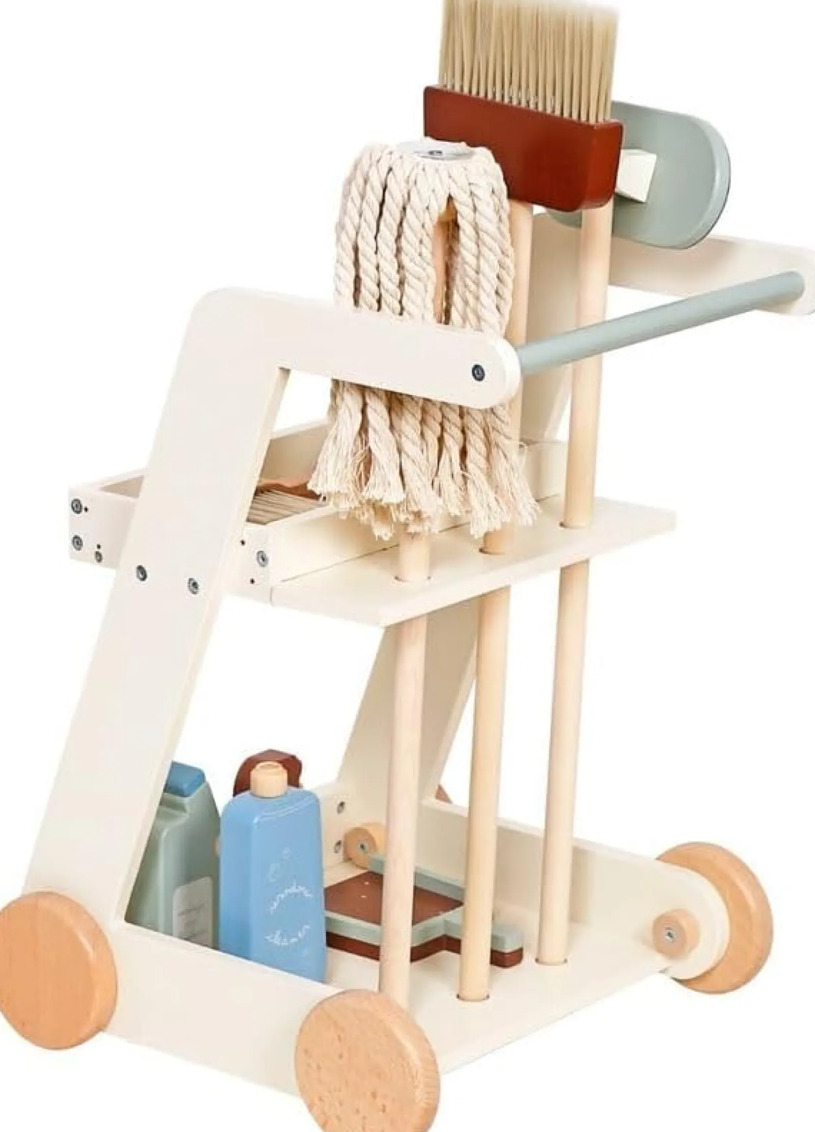 Little Helper Montessori Deluxe Öko-Holz-Reinigungsset | Rollenspiel-Reinigungsset | So Tun, Als Ob Sie Spielzeug Spielen | 36+