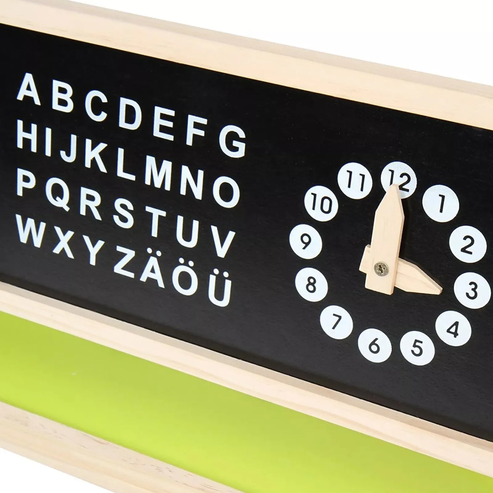 Kinder Little Helper Montessori Holzstaffelei | Magnetisches Whiteboard und Tafel mit Uhr und Papierrolle | 3 Jahre+