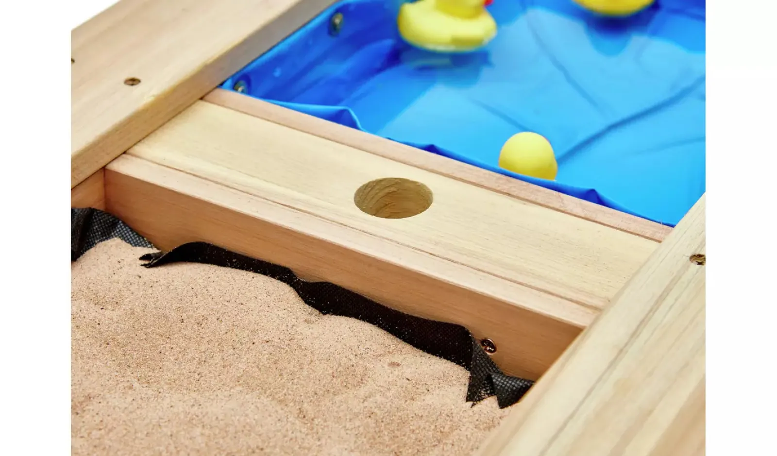 Little Helper Montessori 4-in-1 FSC Eco Conscious Holz 4-Sitzer-Picknickbank | Wasserstation | Sandkasten & Matschküche + Deckel | 18m+