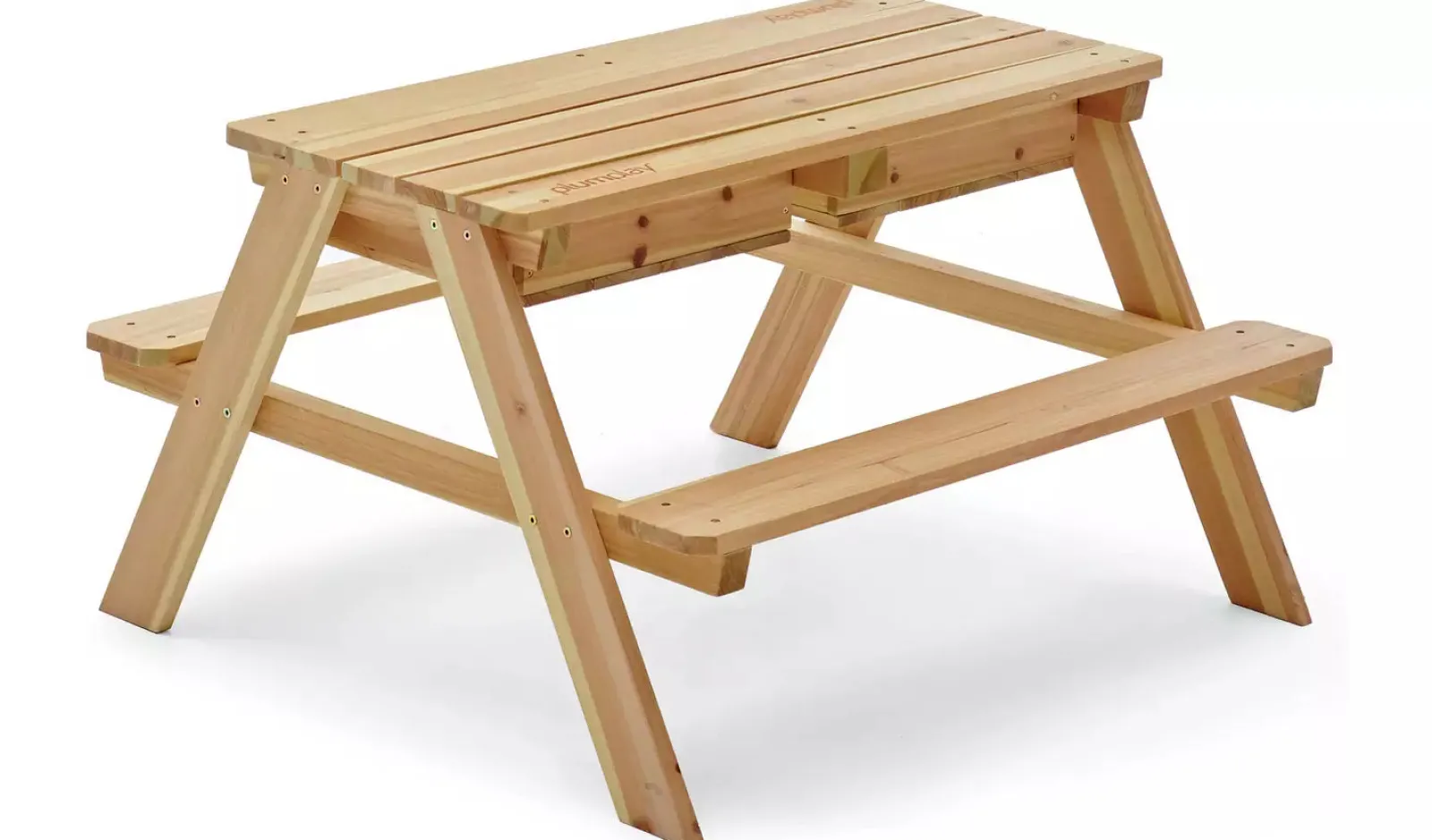 Little Helper Montessori 4-in-1 FSC Eco Conscious Holz 4-Sitzer-Picknickbank | Wasserstation | Sandkasten & Matschküche + Deckel | 18m+