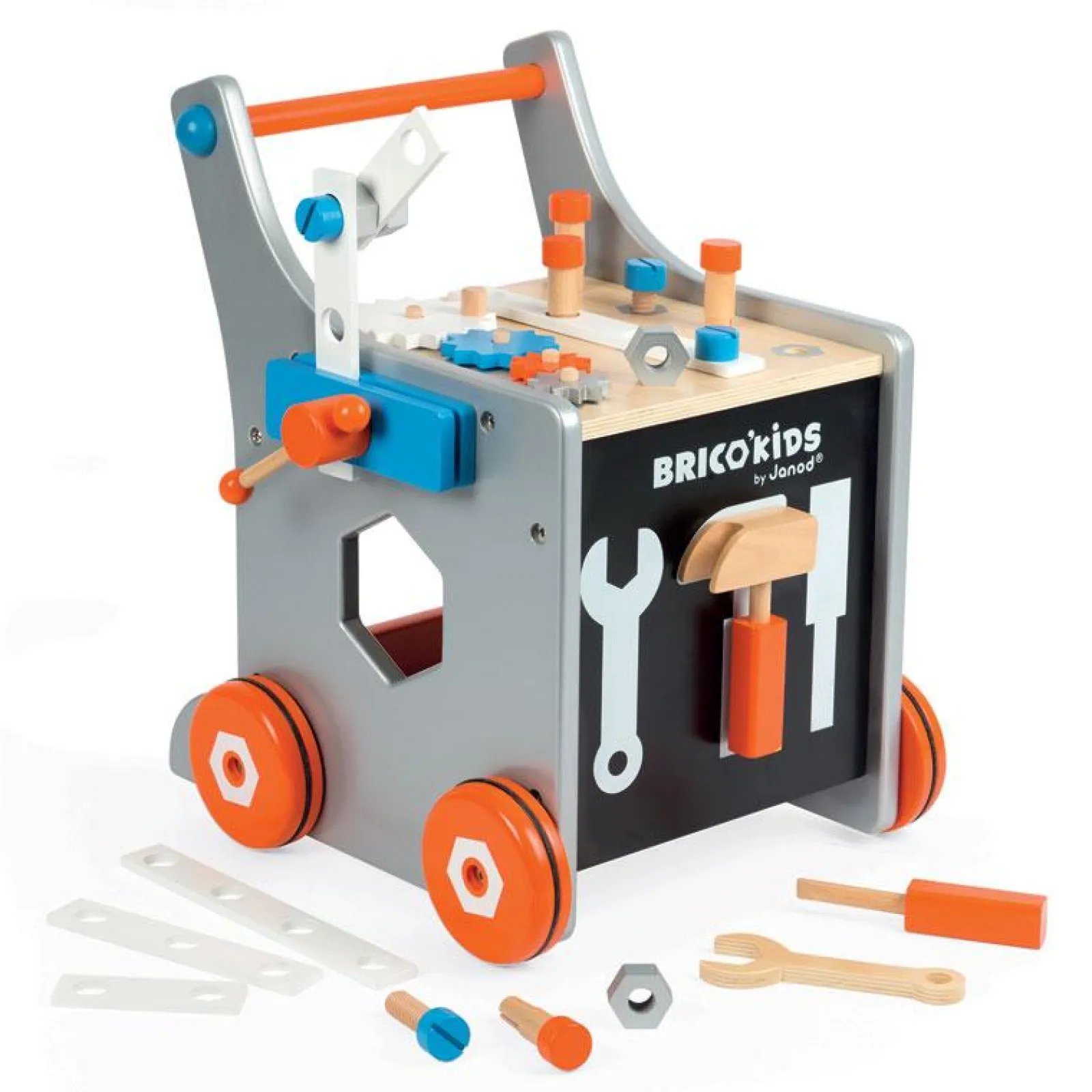 Kinder Little Helper Montessori 2-in-1 Lauflernhilfe & Werkbank | Werkzeugset für Kinder | Werkzeugset für Kinder | 18m+