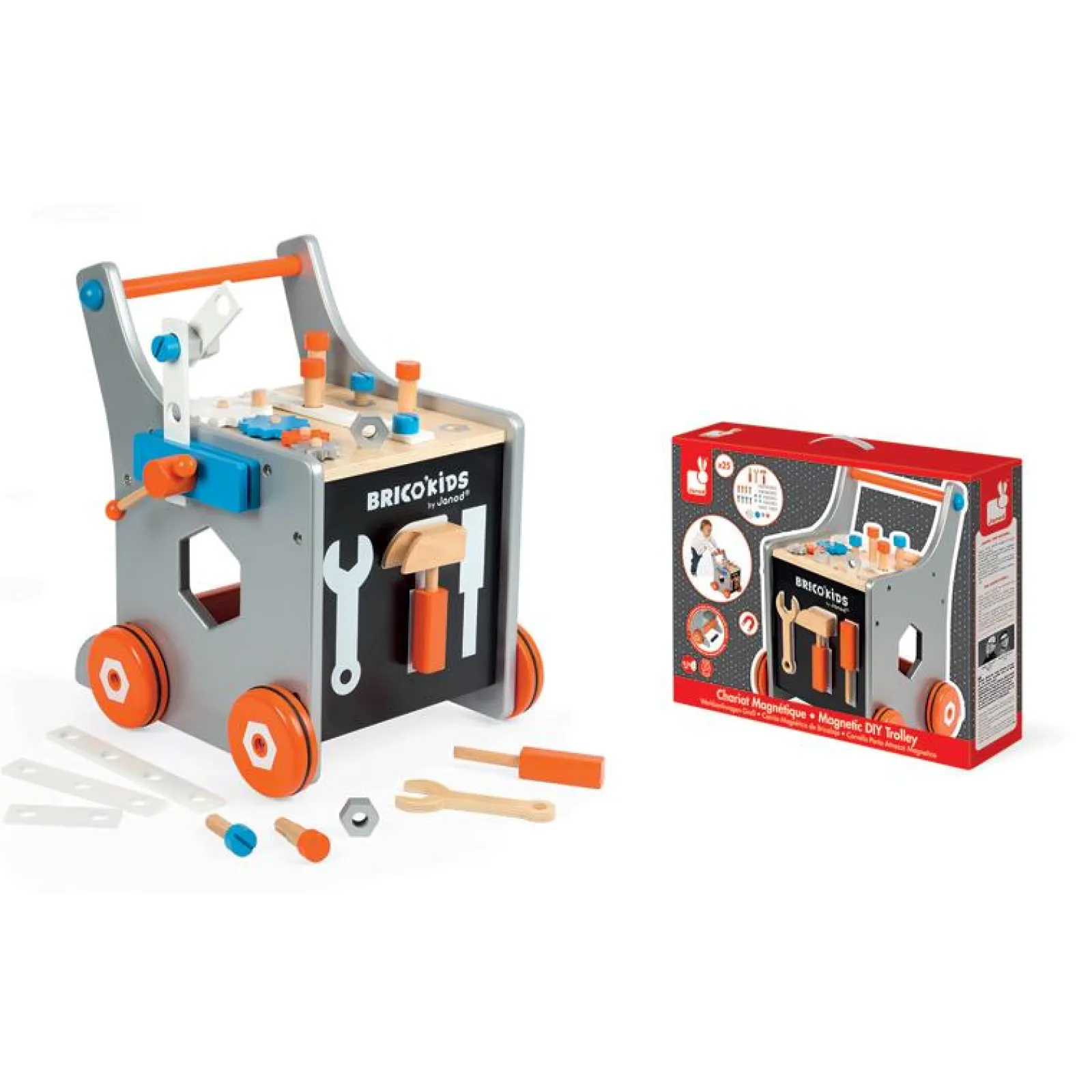 Kinder Little Helper Montessori 2-in-1 Lauflernhilfe & Werkbank | Werkzeugset für Kinder | Werkzeugset für Kinder | 18m+