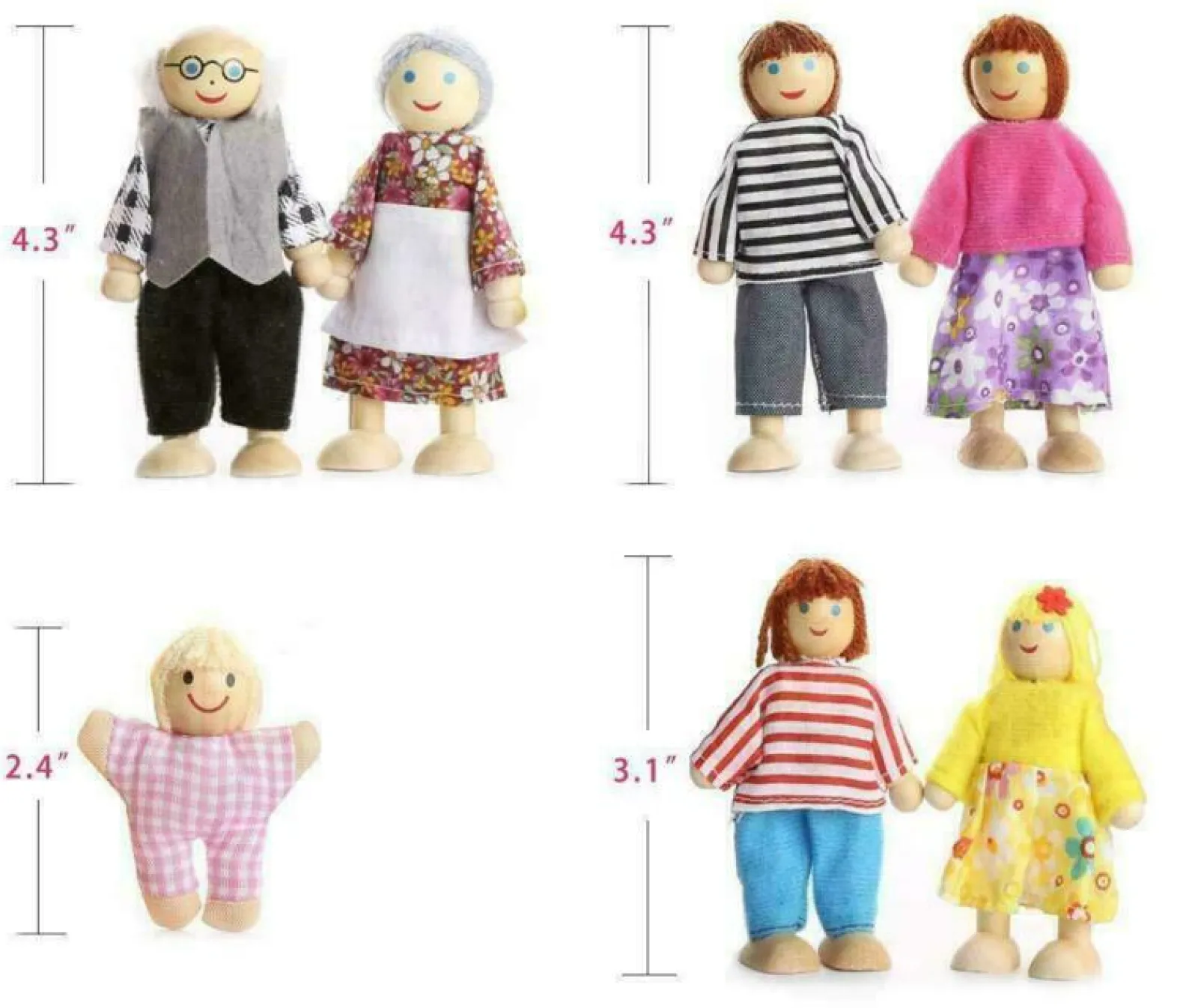 Little Helper Montessori Puppenhaus Kleine Puppen & Familien | Auswahl an Sets | Ab 3 Jahren