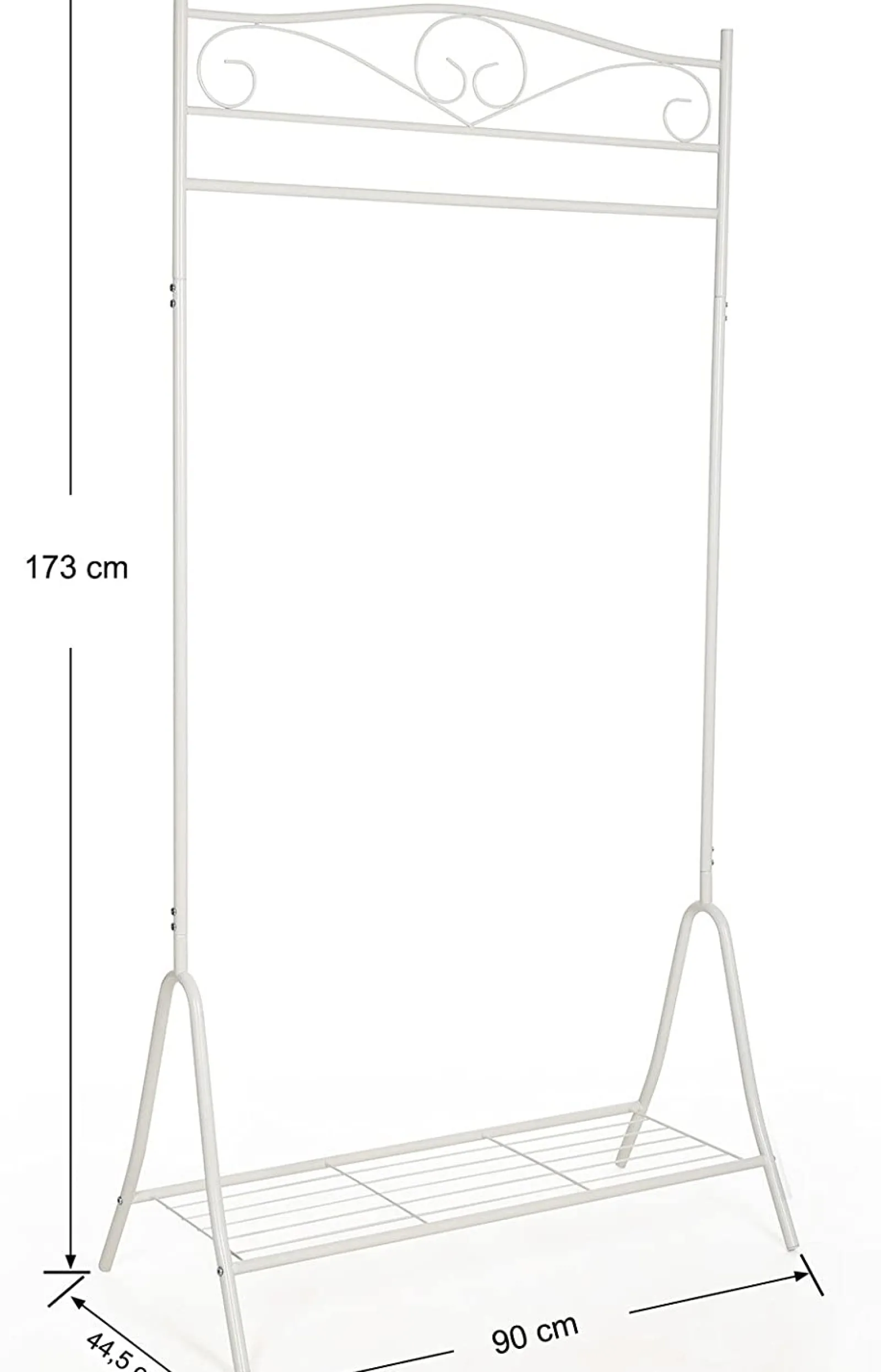 Kinder Little Helper Montessori-Ankleidewand mit Schuhregal zum Thema „Prinzessin“ | Weiß | 1,73 m hoch