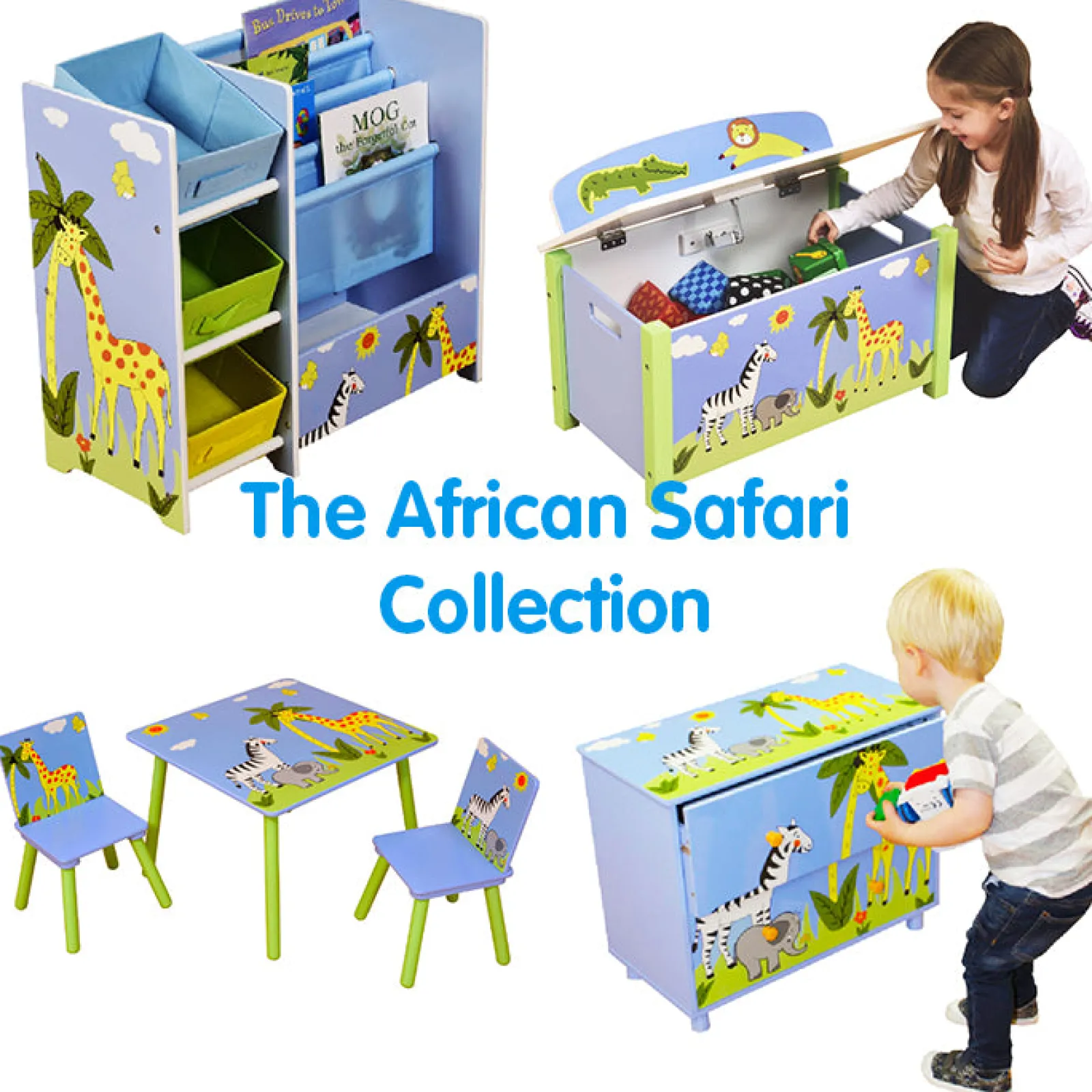 Kinder Little Helper Montessori-Aufbewahrungsbox Für Kinder Und Bücherregal Für Kinder | Afrikanische Tiere