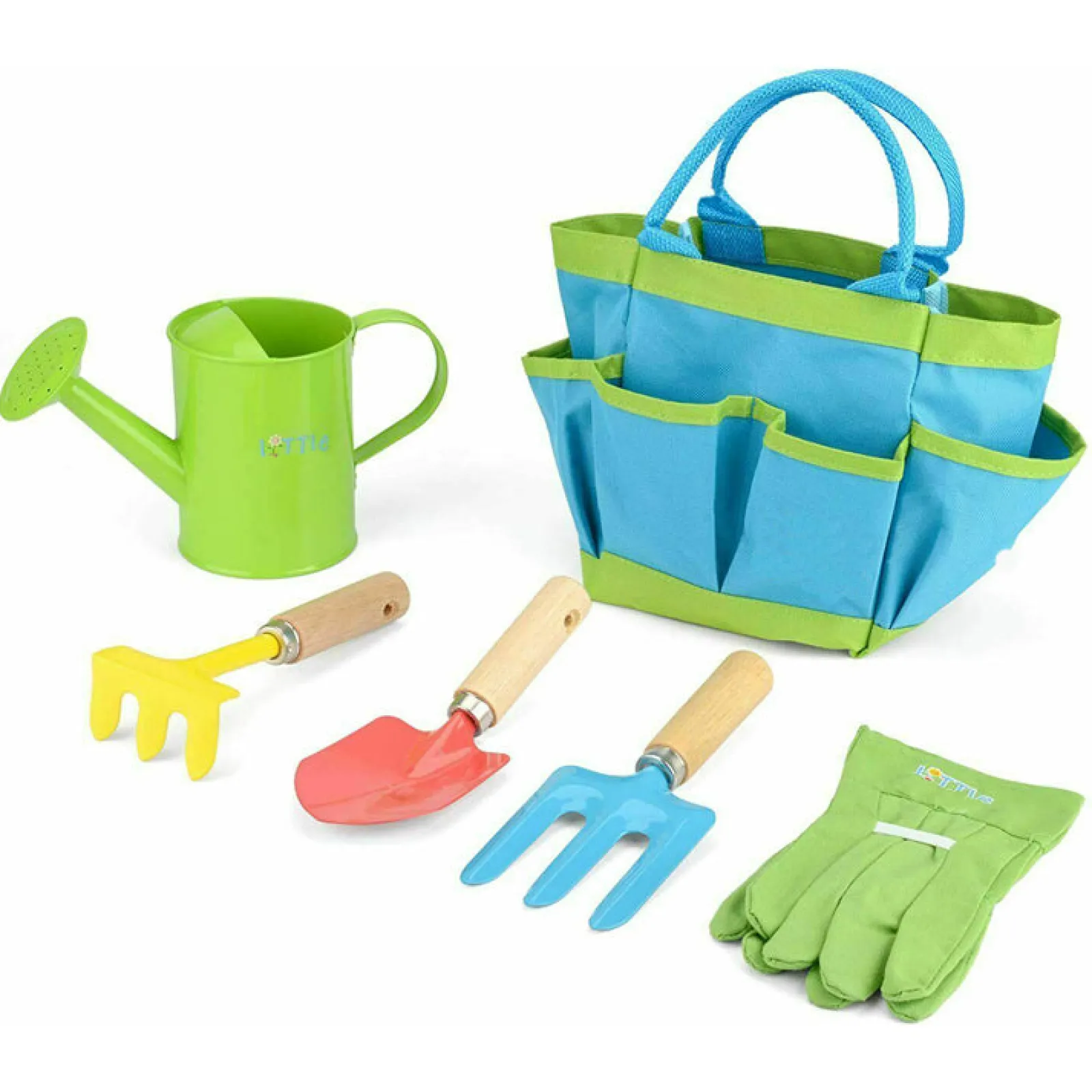 Little Helper Montessori-Gartenspielzeugset mit Schubkarre und Werkzeugset | Outdoor-Spielzeug für den Sandkasten | Ab 3 Jahren