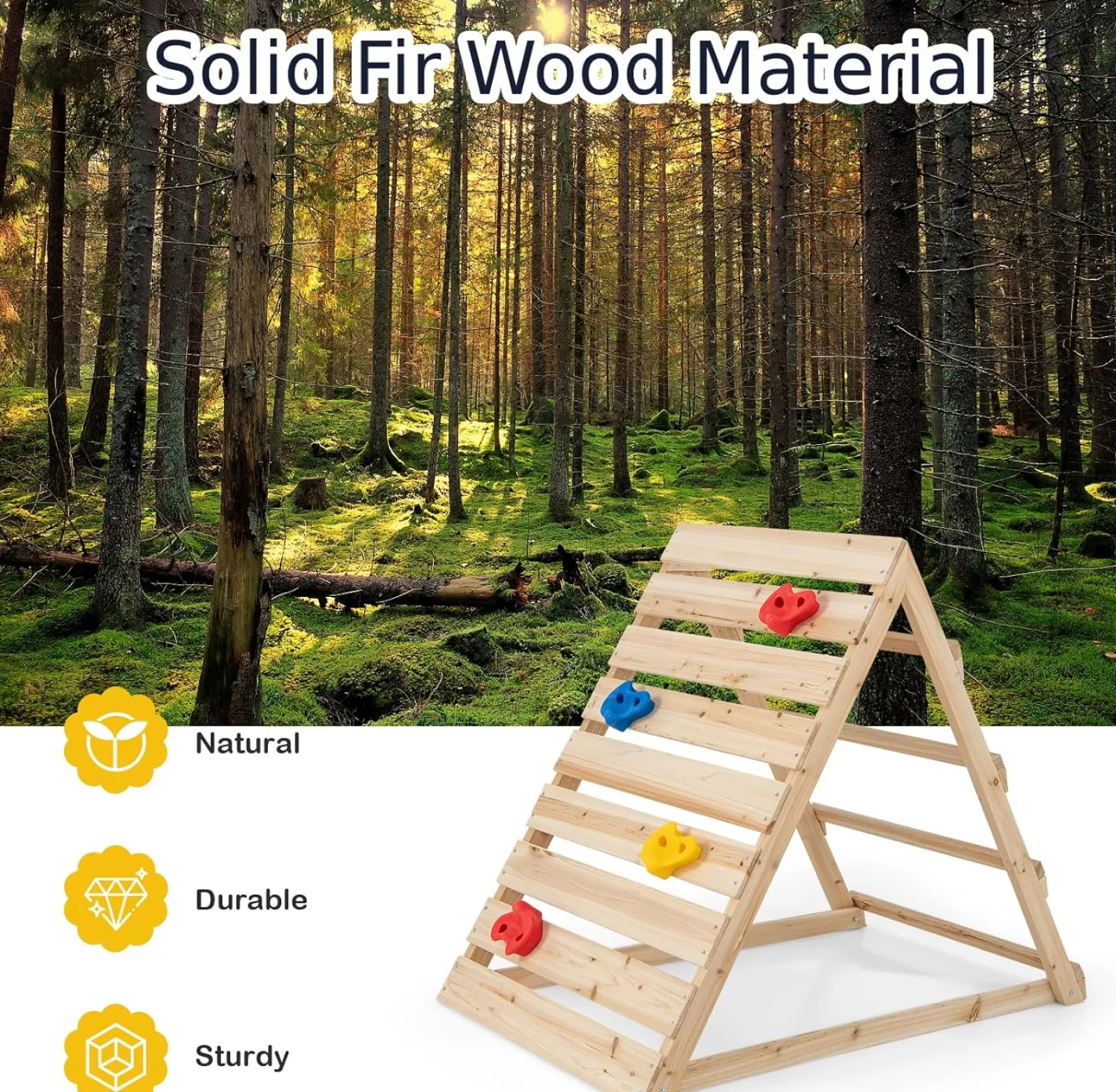 Kinder Little Helper Montessori-Klettergerüst | Pikler-Dreieck | Kletterwand Und Höhle Für Kleinkinder Aus Öko-Holz | 3-8 Jahre