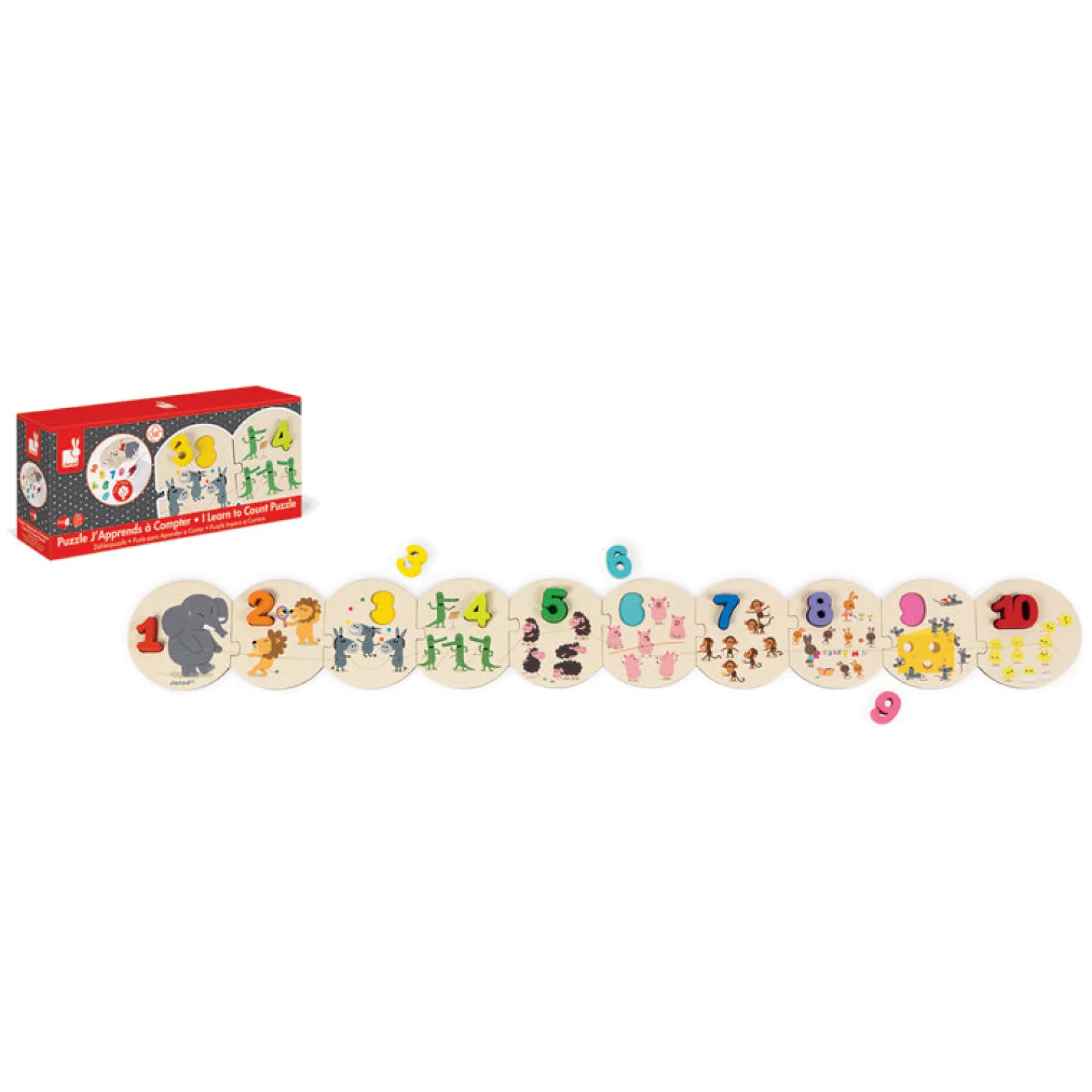 Kinder Little Helper Montessori-Puzzle zum Zählenlernen | ABC und 123 lernen | Pädagogisches Aktivitätsspielzeug | Ab 3 Jahren
