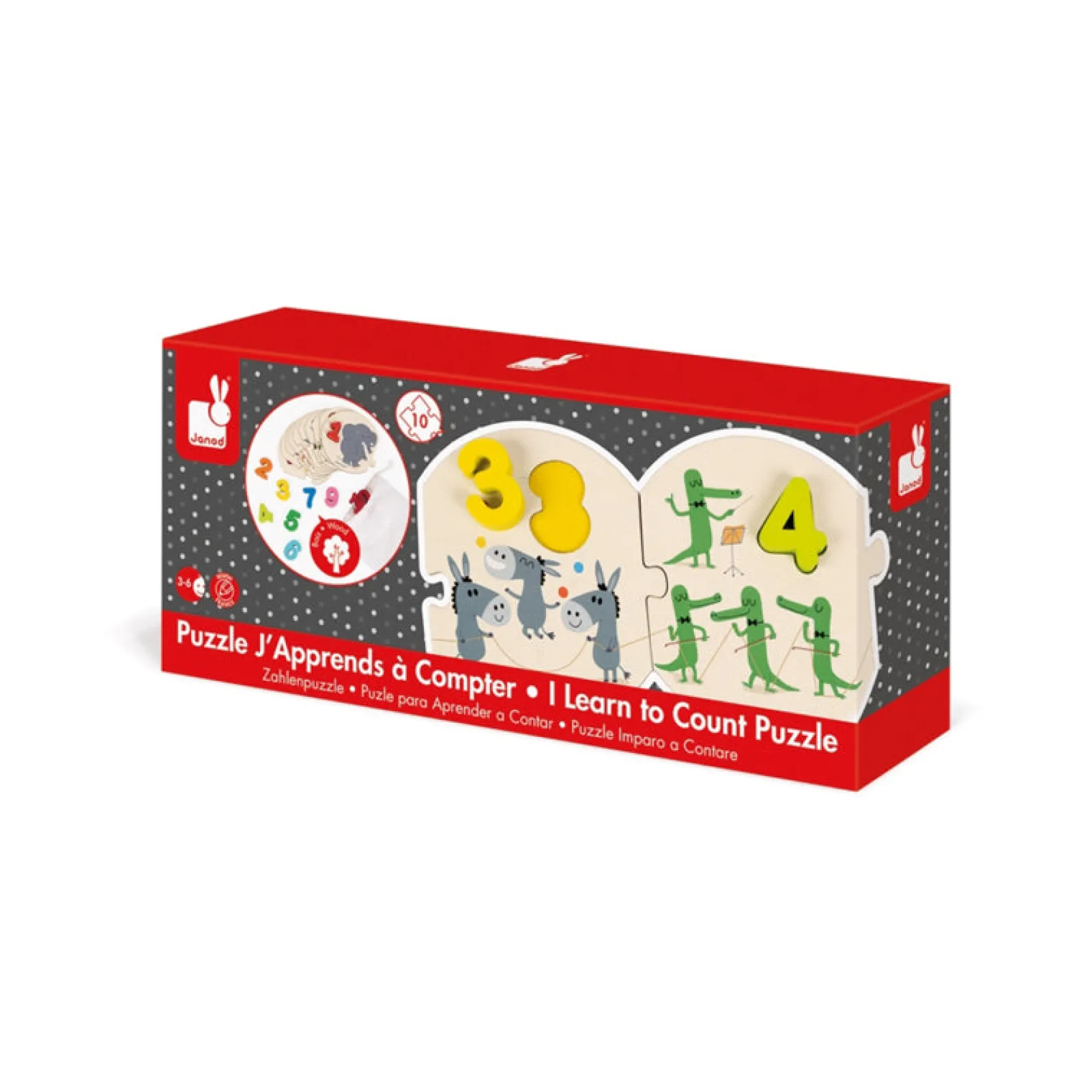 Kinder Little Helper Montessori-Puzzle zum Zählenlernen | ABC und 123 lernen | Pädagogisches Aktivitätsspielzeug | Ab 3 Jahren