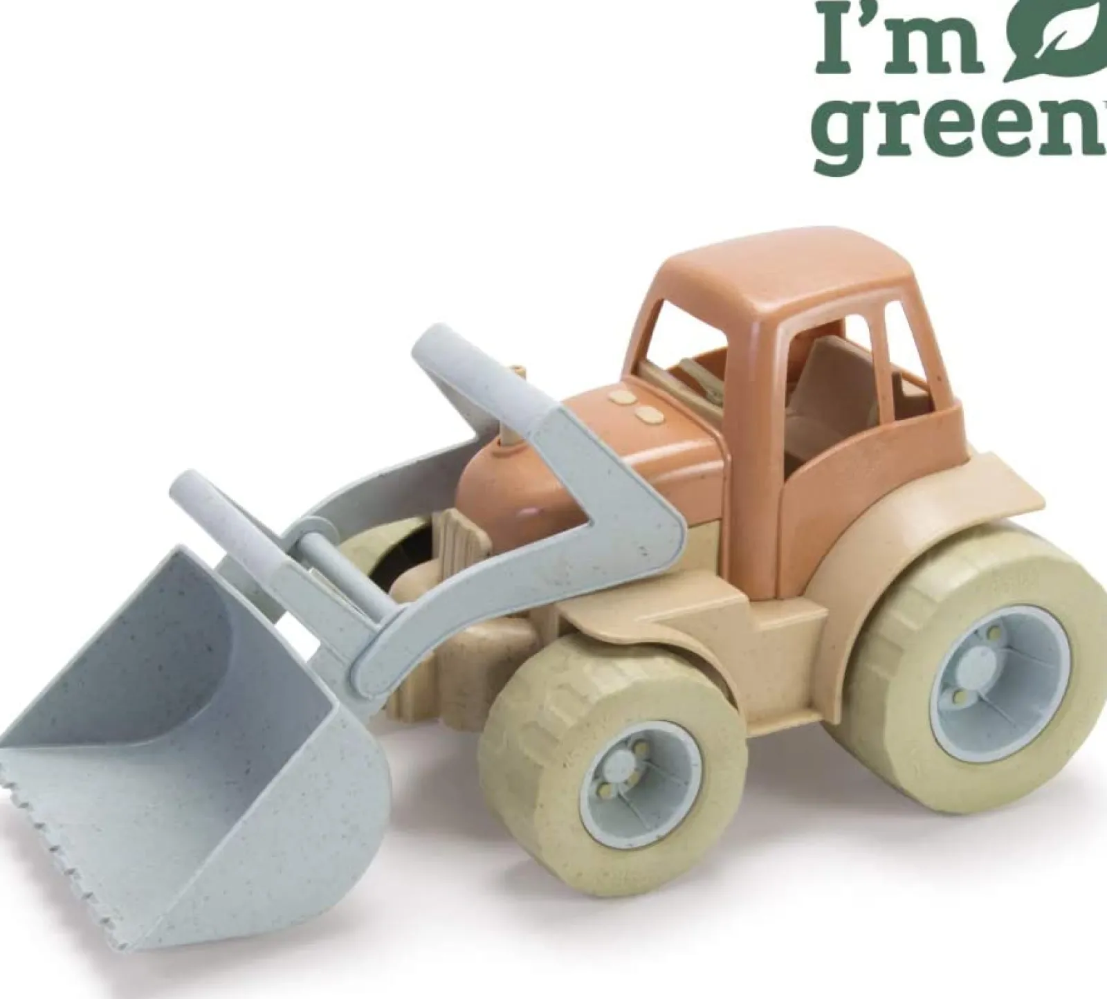 Little Helper Montessori-Sandkastenspielzeug aus 100 % recycelbarem BIO-Kunststoff | Spielzeug-Traktor mit Schaufel-Frontlader | Ab 2 Jahren