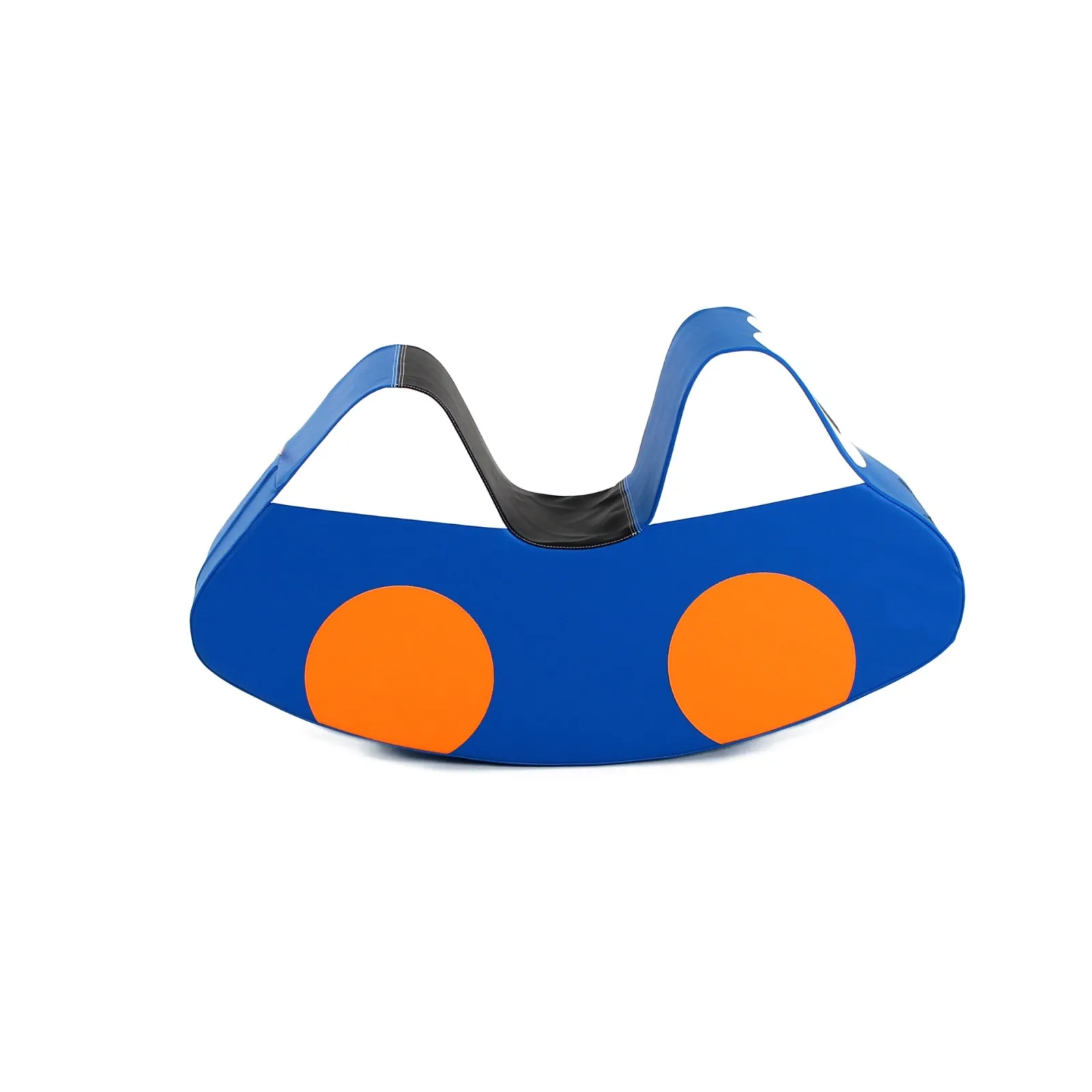 Little Helper Montessori-Schaukelstuhl aus Kunstleder | Weiches Schaukelspielzeug zum Aufsitzen | Weiches Spielauto | Blau | 12Monate+