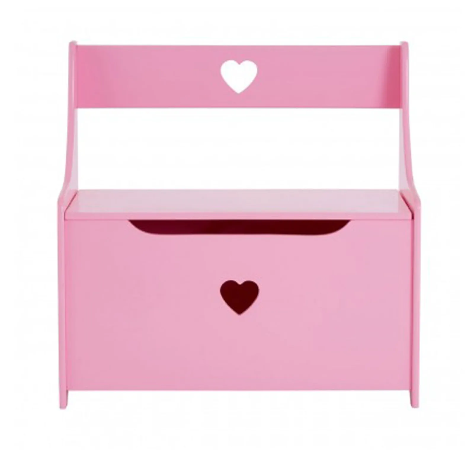 Kinder Little Helper Montessori-Spielzeugkiste und Sitzbank für Kinder mit Sicherheitsscharnier | Ottomane | Deckenbox | Rosa