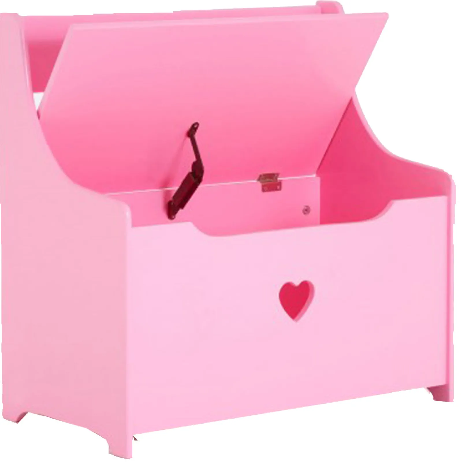 Kinder Little Helper Montessori-Spielzeugkiste und Sitzbank für Kinder mit Sicherheitsscharnier | Ottomane | Deckenbox | Rosa