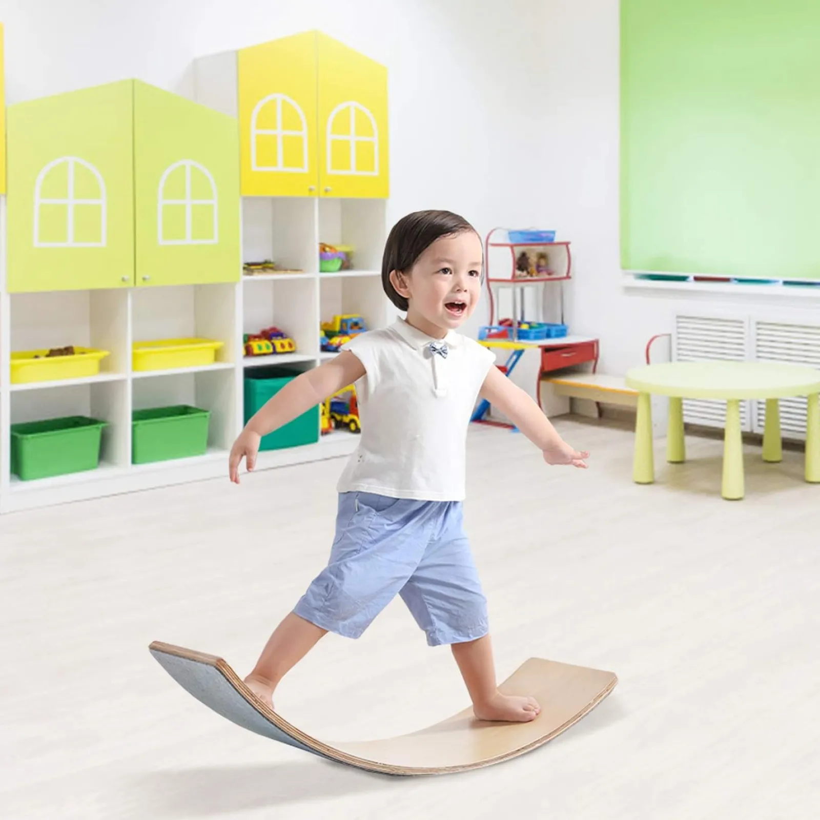 Kinder Little Helper Pikler Umweltfreundliches Montessori-Balancebrett Aus Holz | Wackelbrett Für Kleinkinder | Ab 3 Jahren