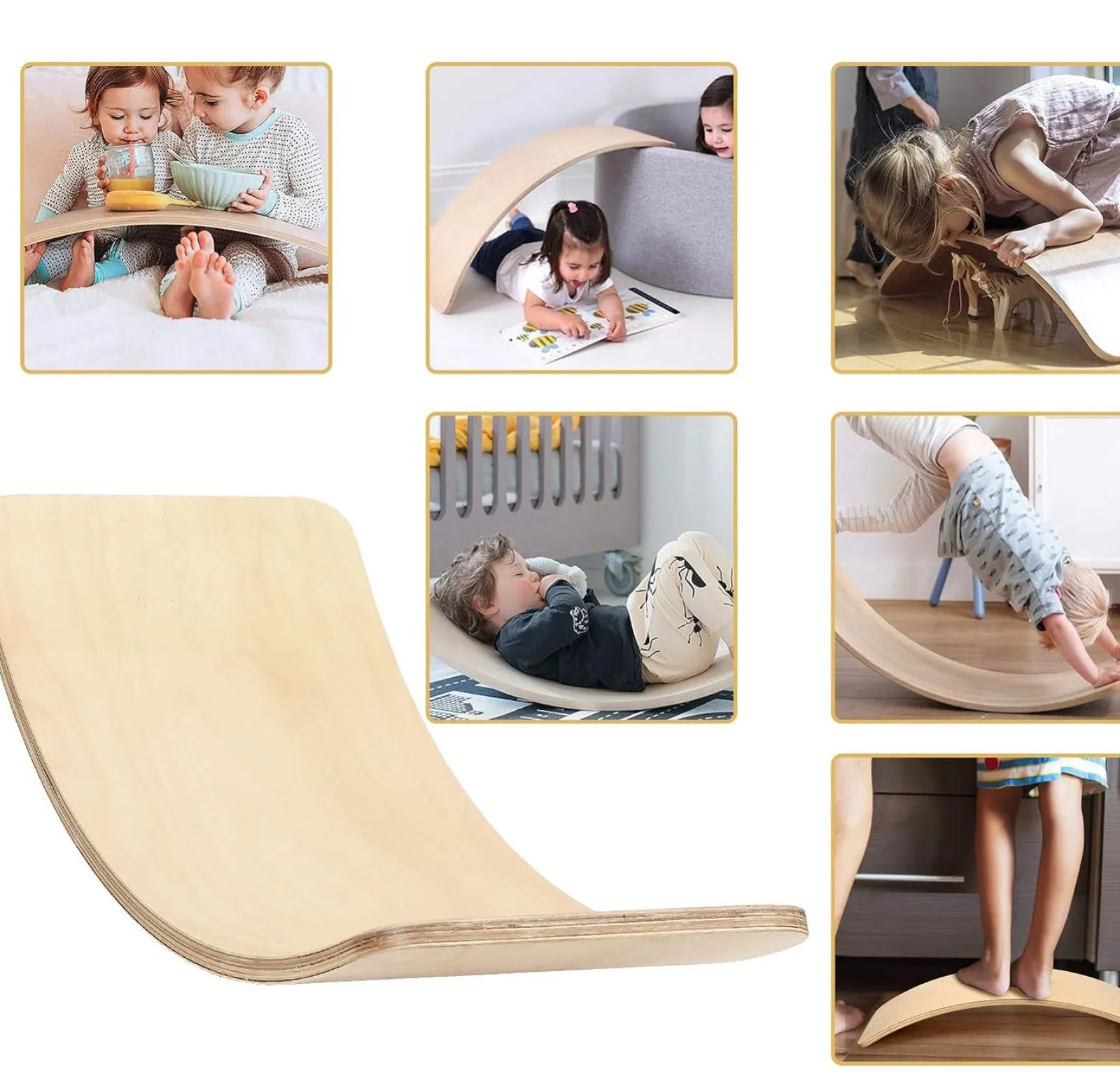 Kinder Little Helper Pikler Umweltfreundliches Montessori-Balancebrett Aus Holz | Wackelbrett Für Kleinkinder | Ab 3 Jahren