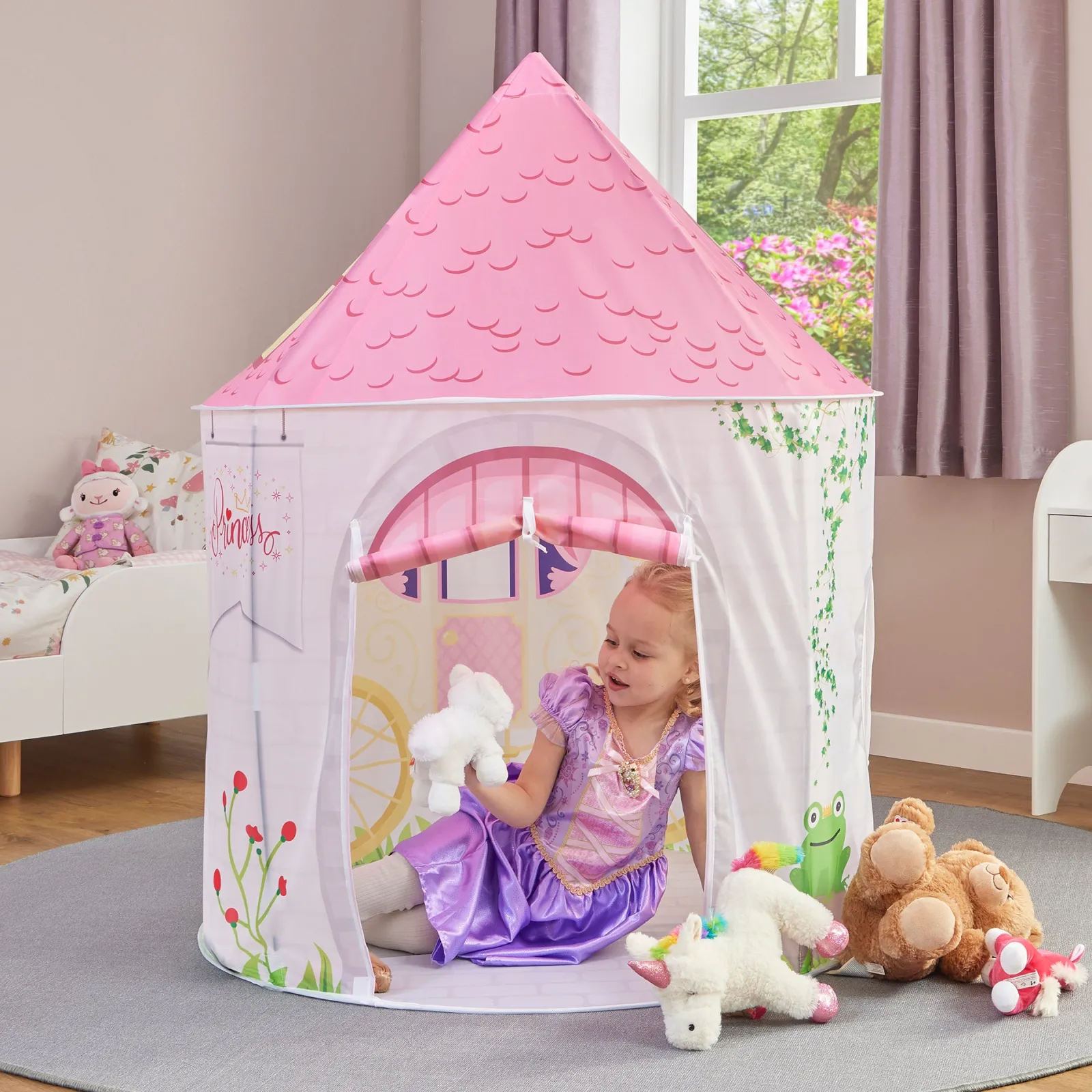 Little Helper Pop-up-Spielzelt Prinzessin für 2 Personen für australisch-amerikanische Kinder | Höhle | Aufbewahrungstasche | 18m +