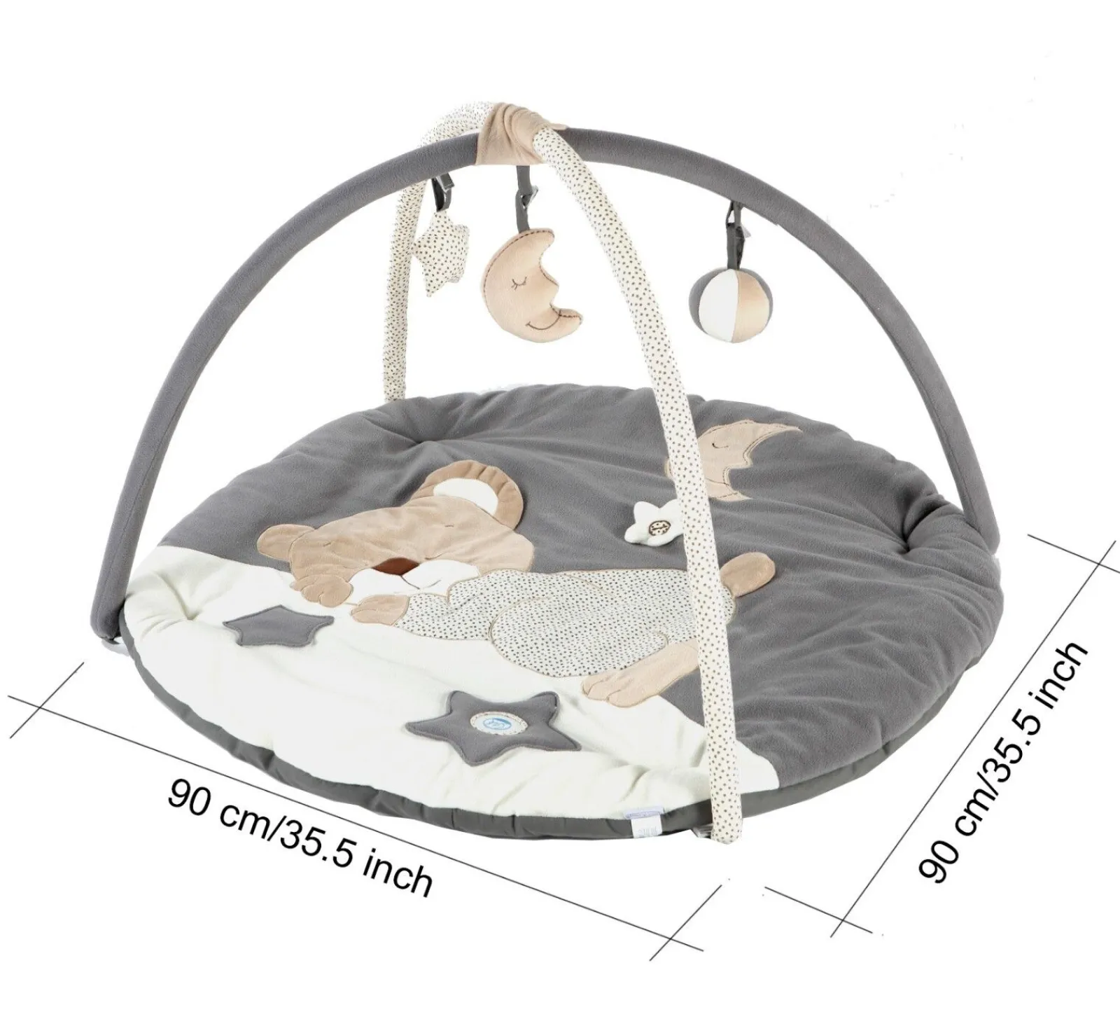 Kinder Little Helper Üppig superweiches und gepolstertes Baby-Spielgymnastikball mit 6 sensorischen Spielzeugen | Aktivitäts-Spielmatte