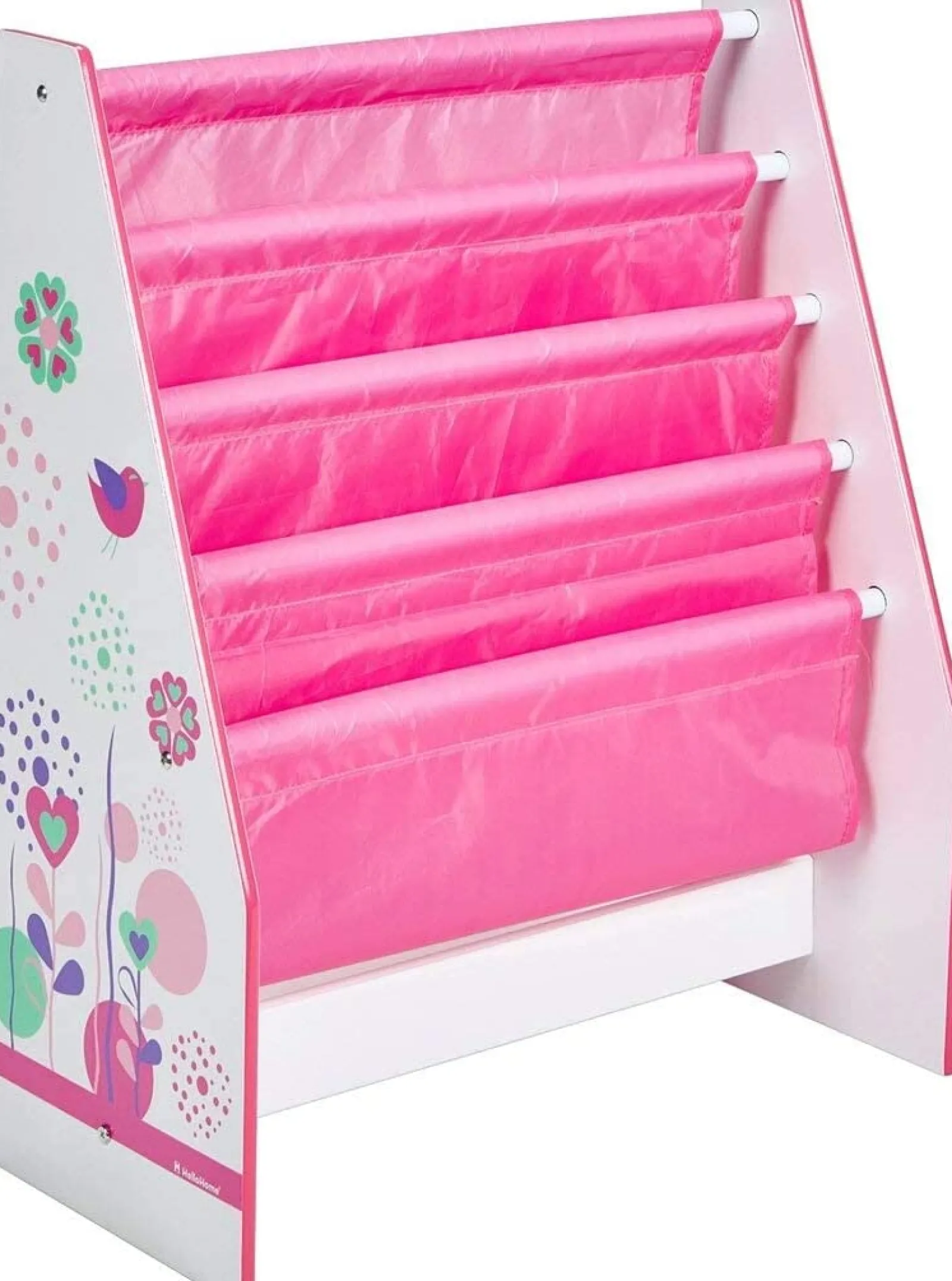 Kinder Little Helper Prinzessinnen-Rosa-Sling-Bücherregal mit 4 Etagen | Kinderbücherregal | Kinderbücherregal