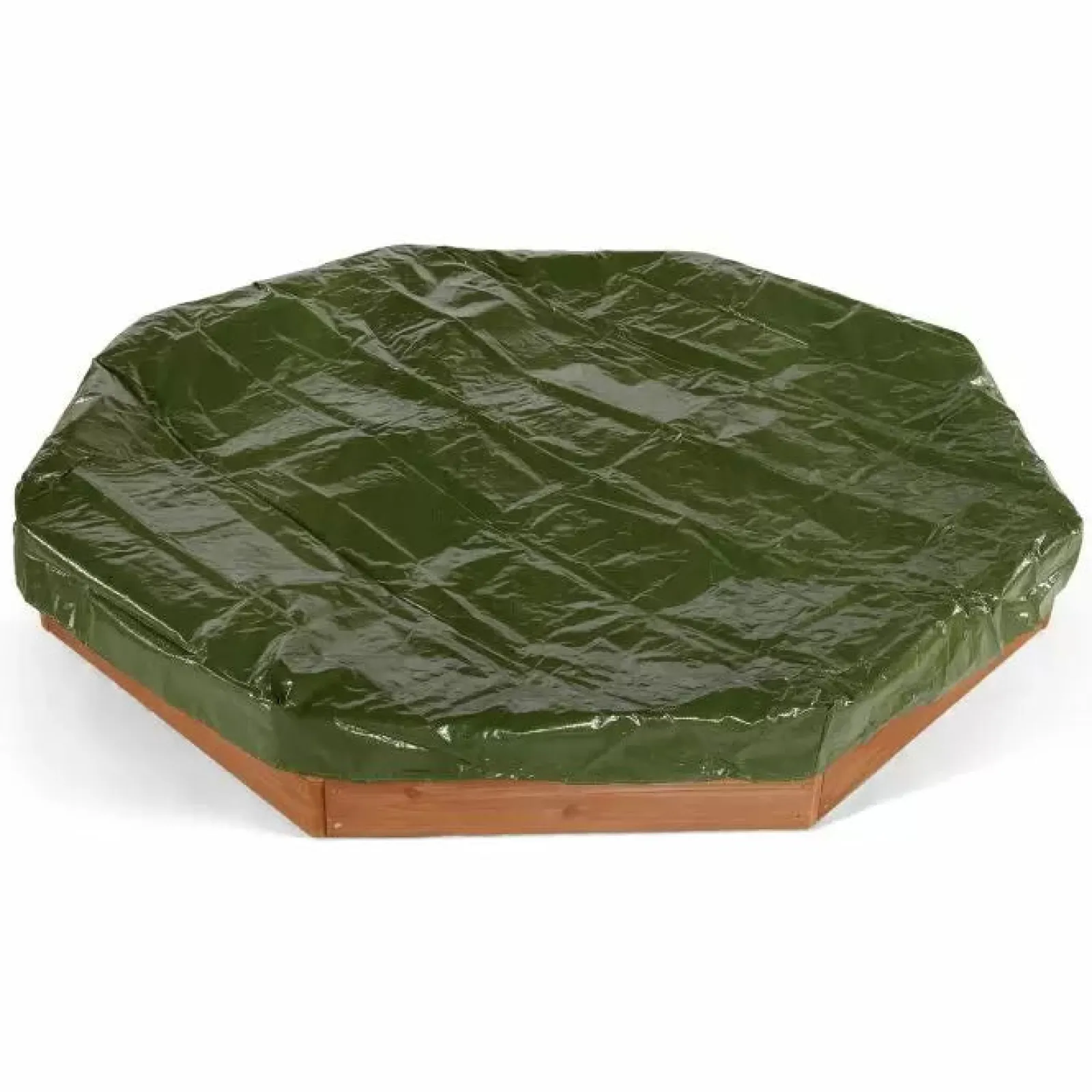Little Helper Riesiger Octaganol Eco FSC-Sandkasten aus Holz mit wasserdichter Abdeckung | 1,5 m Durchmesser | 18 m+