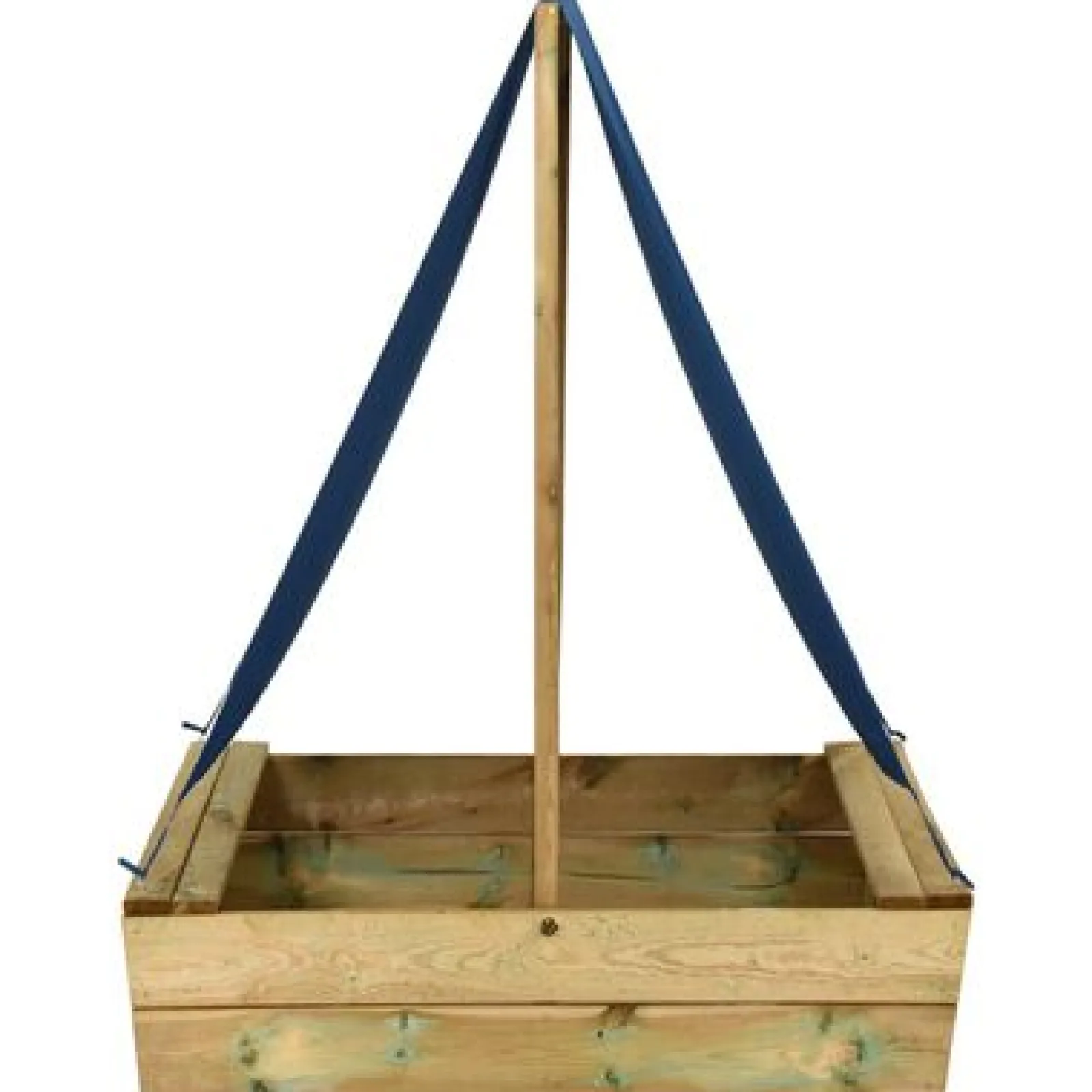 Little Helper Robuster, verrottungsbeständiger Sandkasten aus Öko-Holz | Schiff mit fester Struktur und Dach | Blau | 98 x 80 x 60 cm