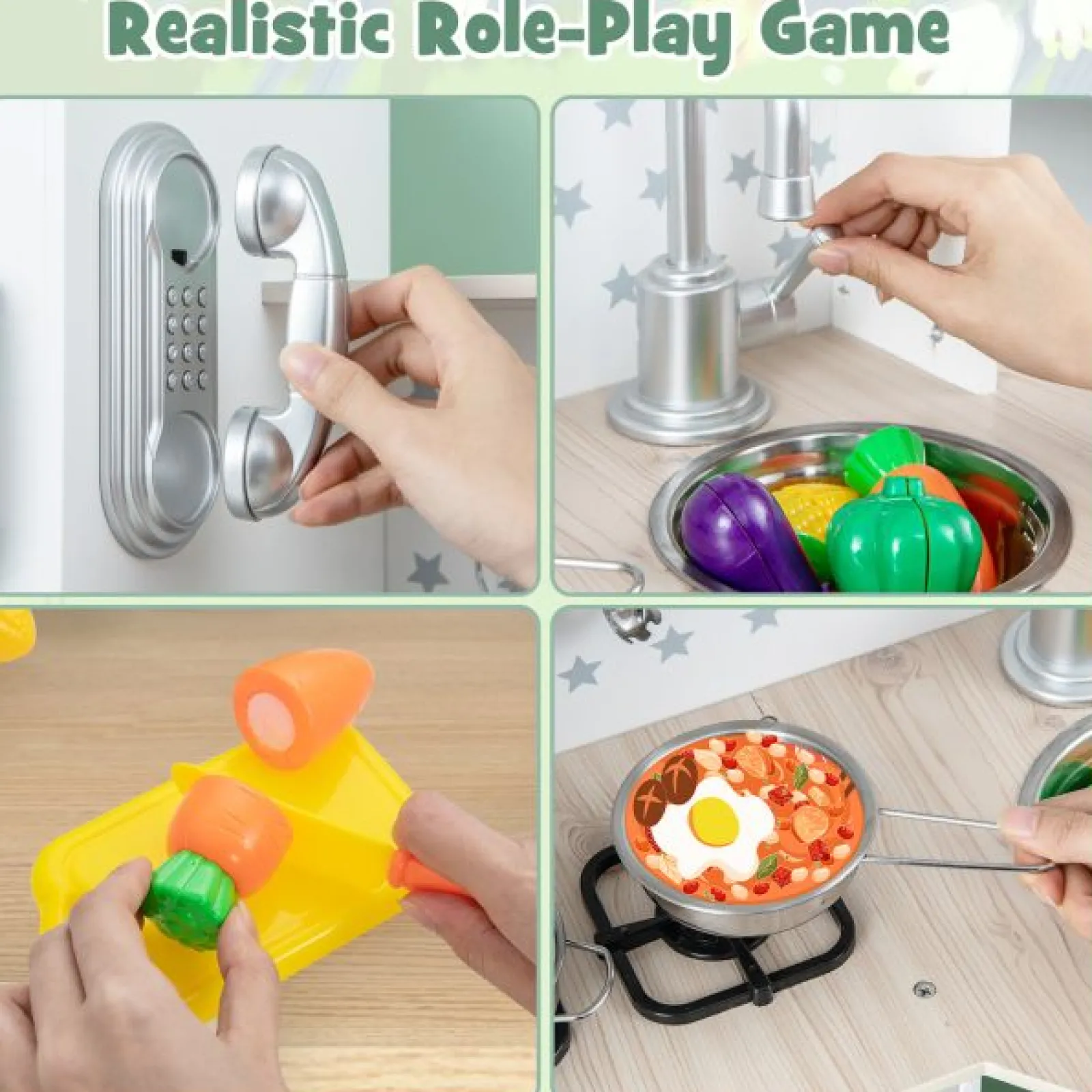 Little Helper Spielzeugküche Im Shaker-Stil | Eismaschine | Backofen | Kochfeld | Spielzeuglebensmittel | Lichter Und Geräusche | Ab 3 Jahren