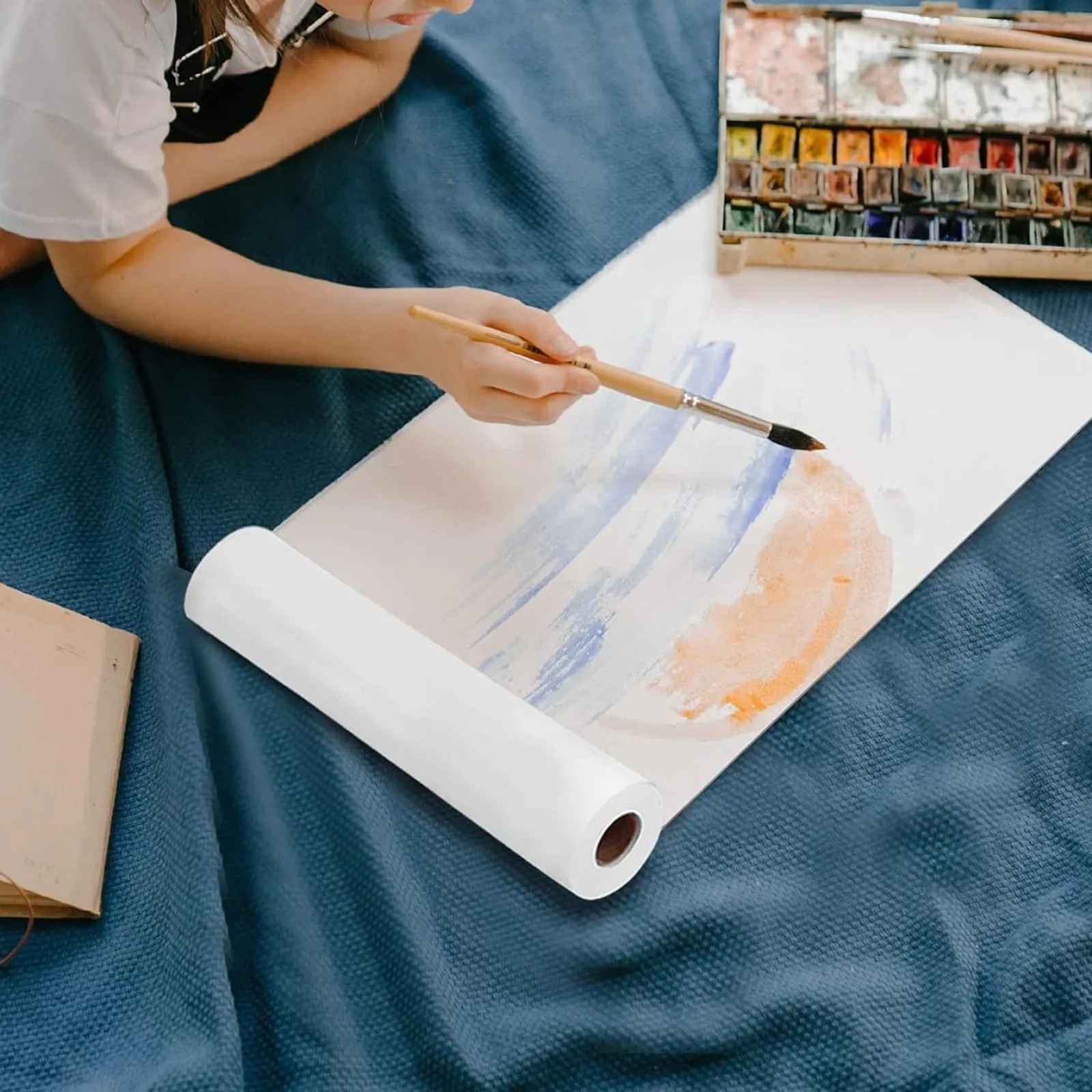 Kinder Little Helper Staffelei und Tafelzuckerpapier | 50 cm breit x 8 m lang | Papier in Zeitungsqualität, 55 g/m²